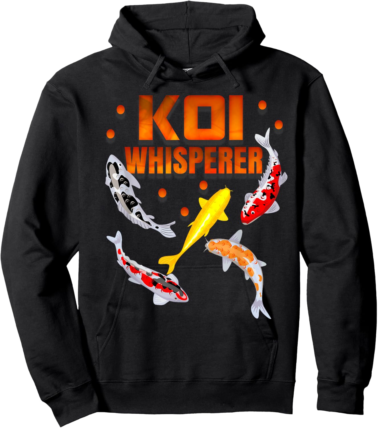 Koi Whisperer Japan Koi fish carp garden pond fish pond Hoodie - Hoodie | Black