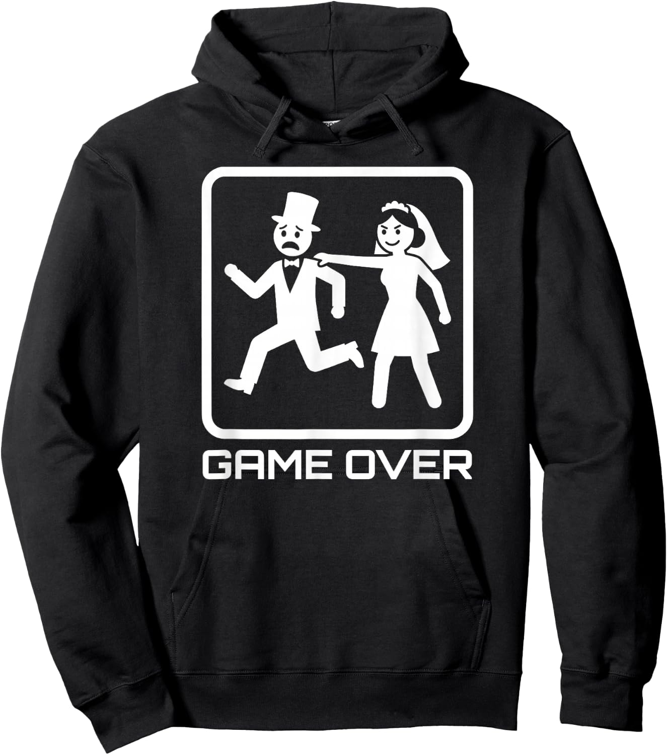 Bachelor Party Getting Married Wedding Game Over Groom Hoodie - Hoodie | Black