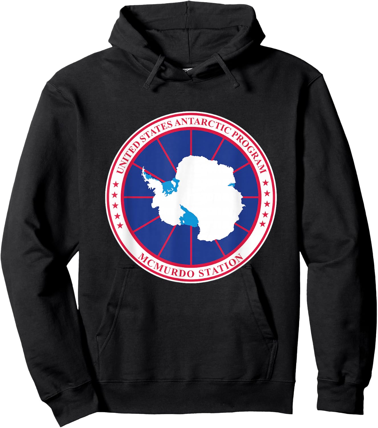 Arctic Circle Patch Men's Black Antarctica Hoodie - Hoodie | Black