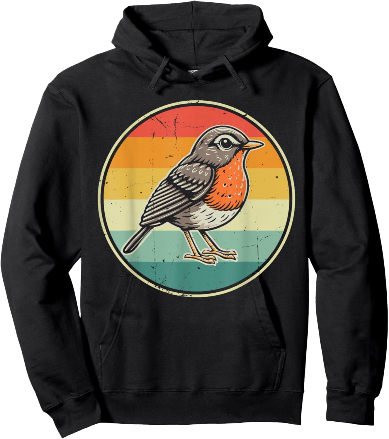 American Robin Retro Hoodie - Hoodie | Black