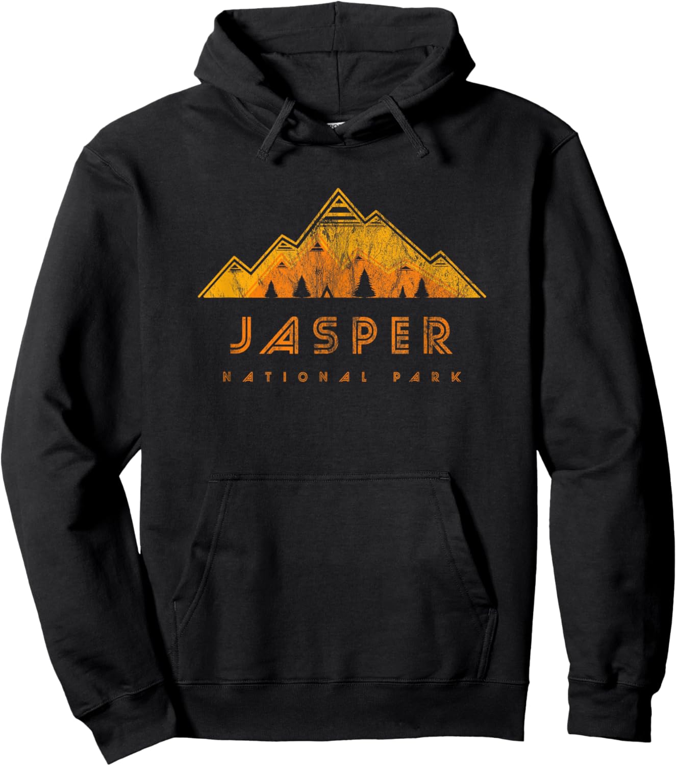 Jasper National Park Retro Hoodie - Hoodie | Black