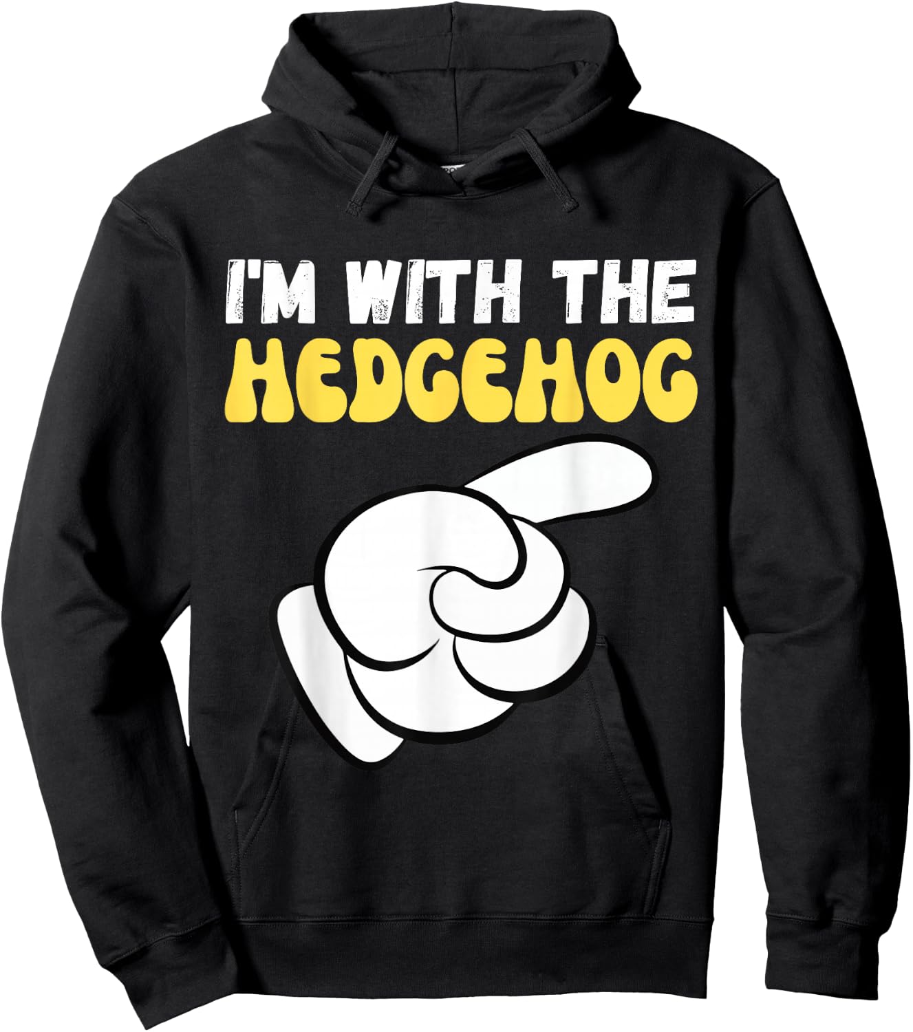 I'm with the Hedgehog Funny Design Im with the Hedgehog Hoodie - Hoodie | Black