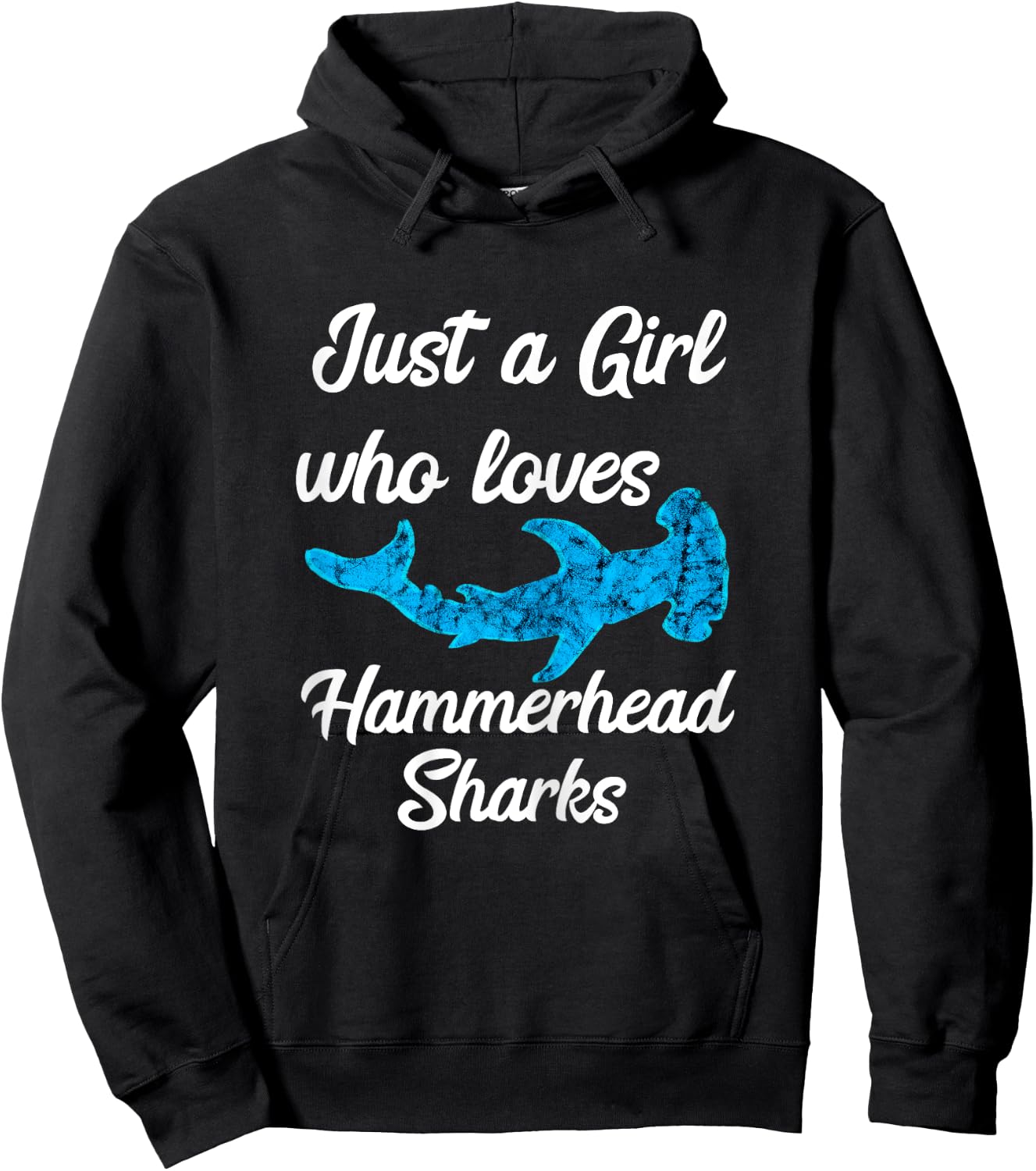 Just A Girl Who Loves Hammerhead Sharks Sea Life Ocean Fish Hoodie - Hoodie | Black