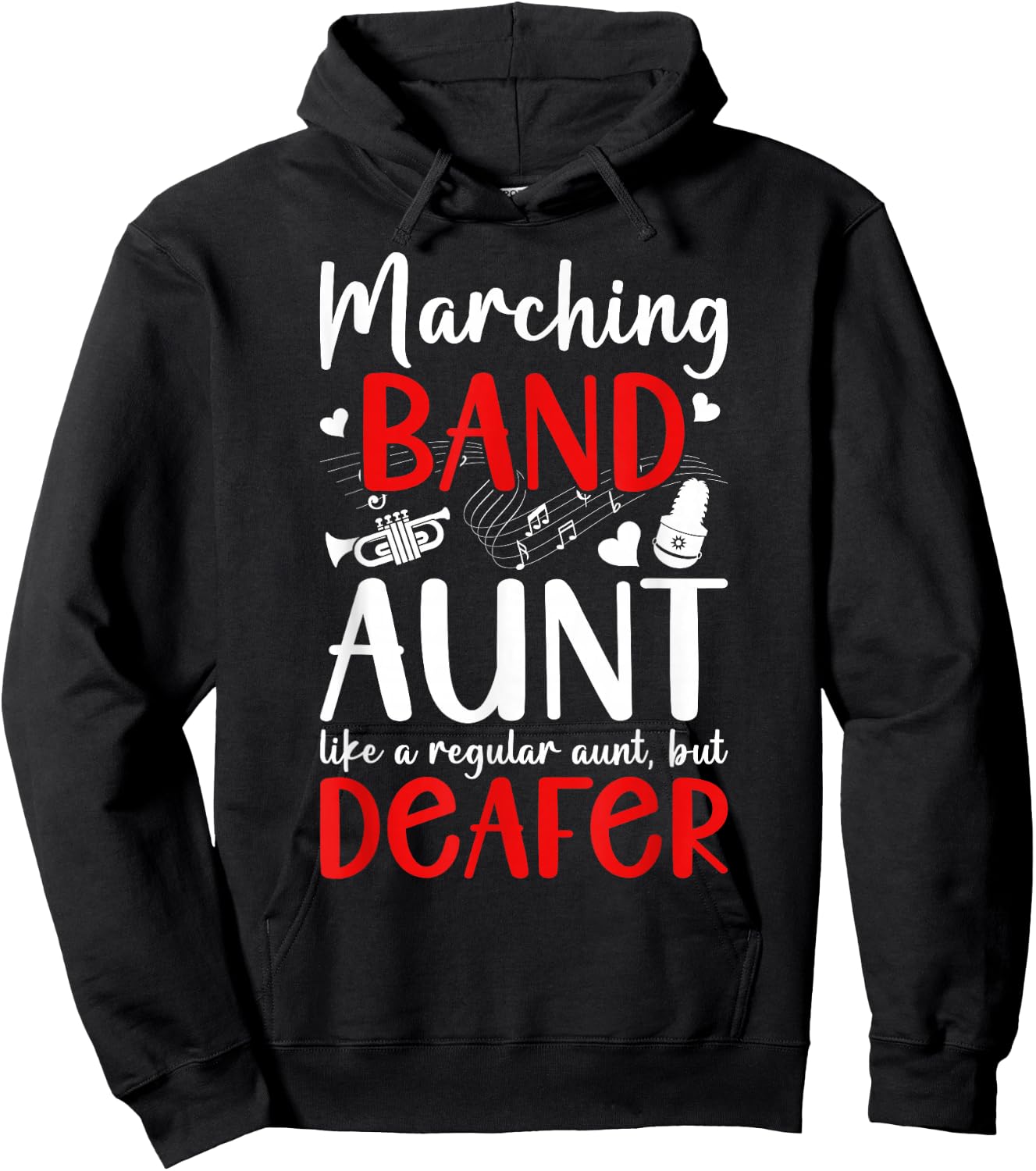 Marching Band Aunt Definition Marching Band Auntie Hoodie - Hoodie | Black