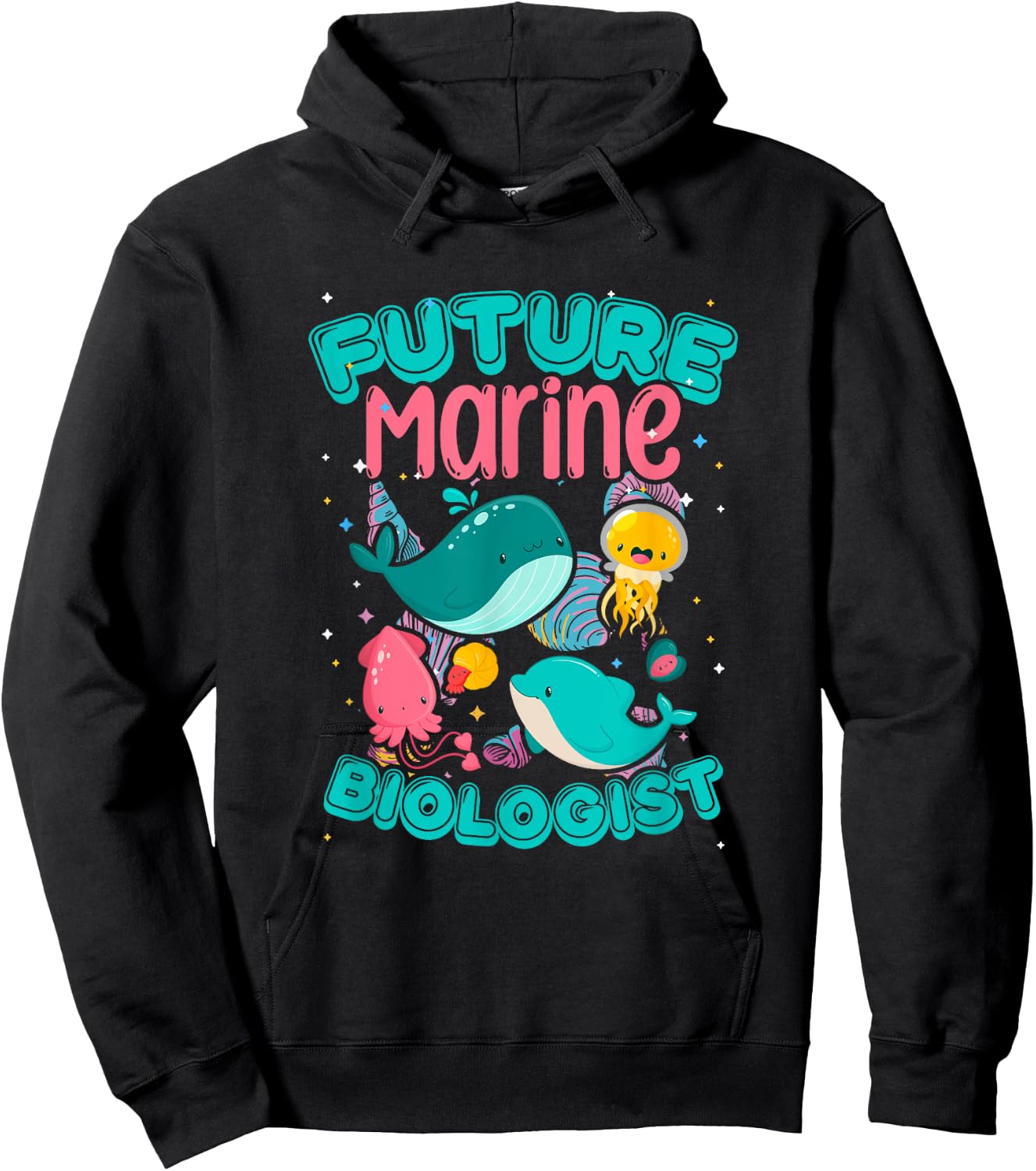 Future Marine Biologist Biology Ocean Animals Biologist Hoodie - Hoodie | Black