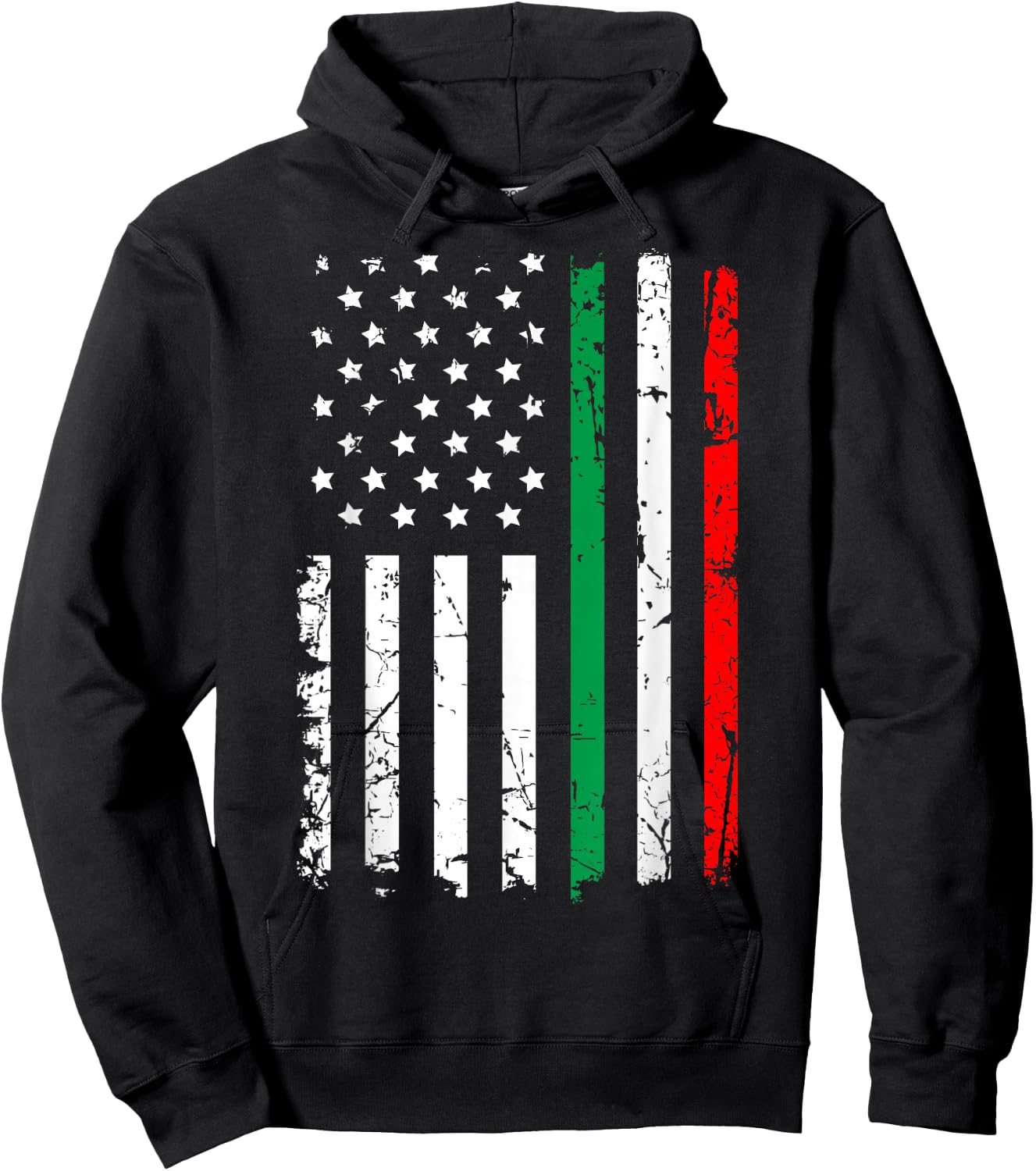 Italian American Flag Italy Flag Hoodie - Hoodie | Black