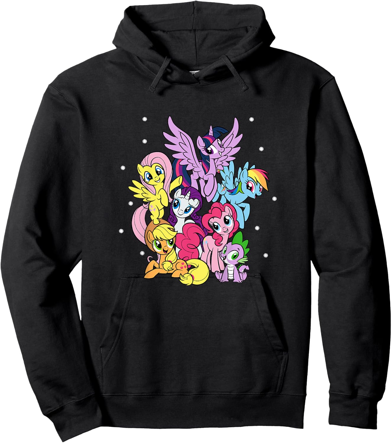 Kinder My Little Pony: Friendship Is Magic Main Cast Group Shot Hoodie - Hoodie | Black