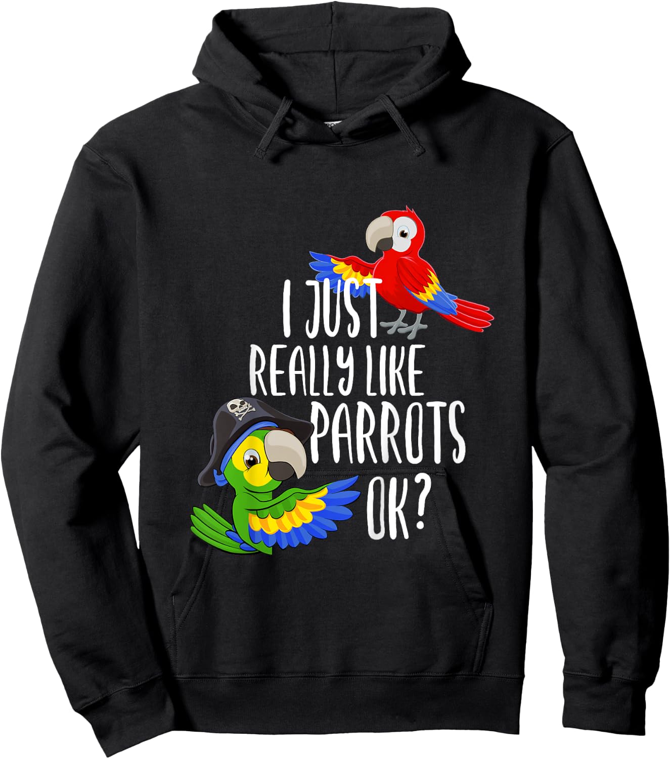 Parrot Gift Parrot Saying Funny Children Hoodie - Hoodie | Black