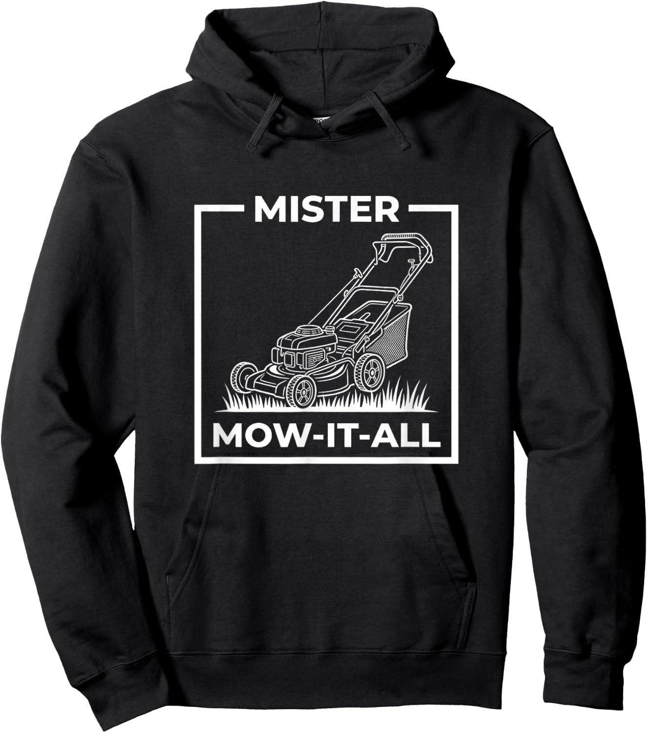 Mister Mow-It-All Funny Lawn Mower Gardener Saying Dad Joke Hoodie - Hoodie | Black