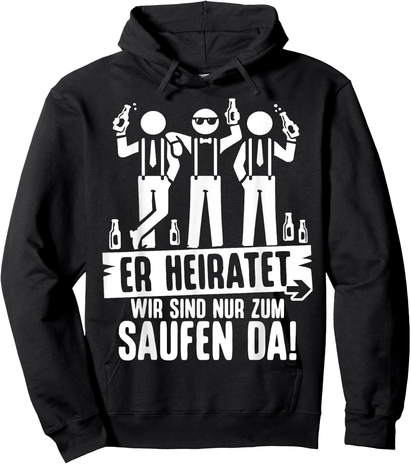 Junggesellenabschied Männer Poltern Polterabend JGA Hoodie - Hoodie | Black