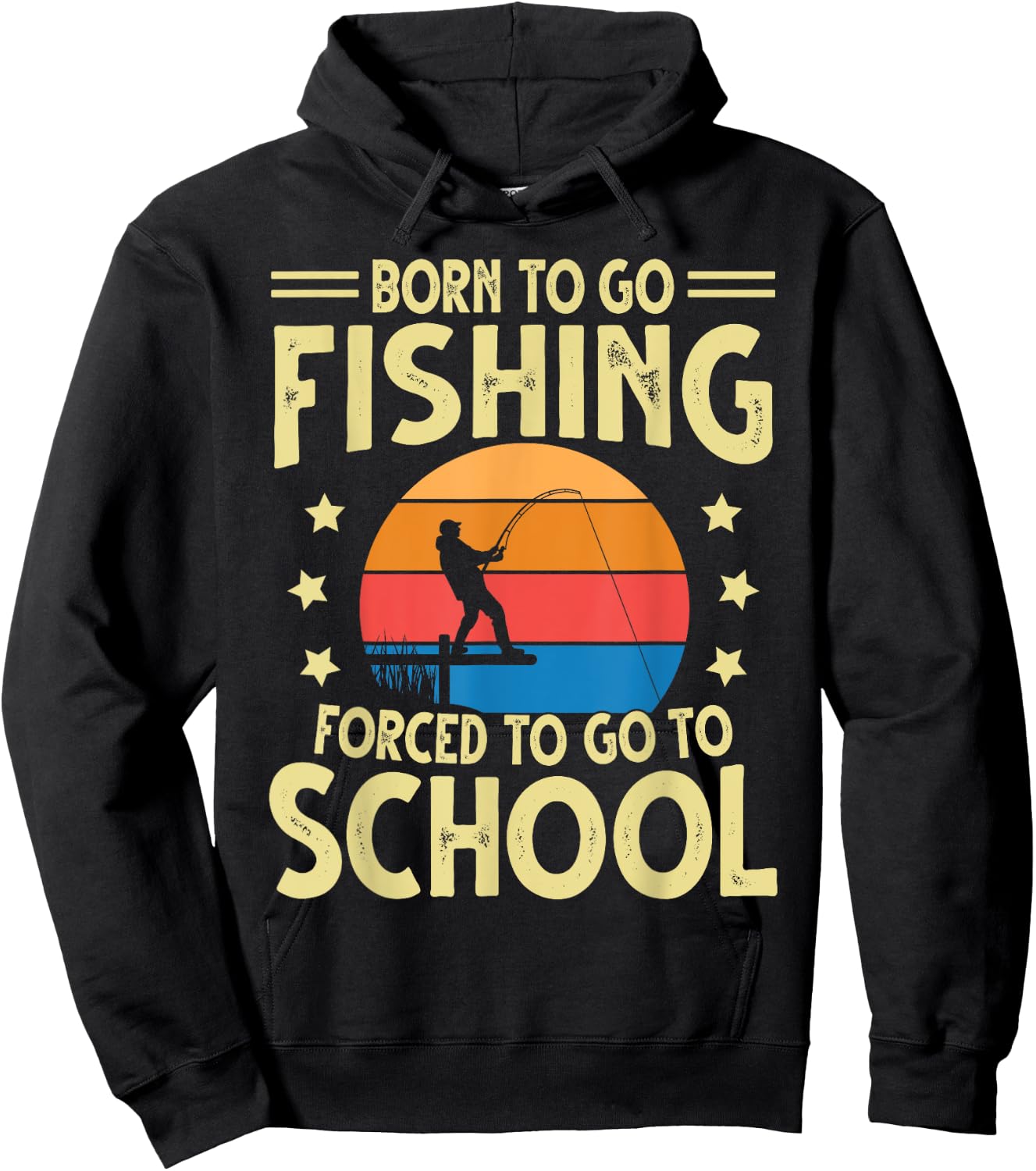 Fishing Women Kids Bass Fishing Fisherman Fish Hoodie - Hoodie | Black