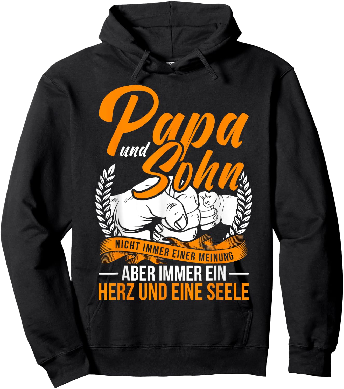 Papa und Sohn Vater Sohn Partner Look Spruch Vatertag Hoodie - Hoodie | Black