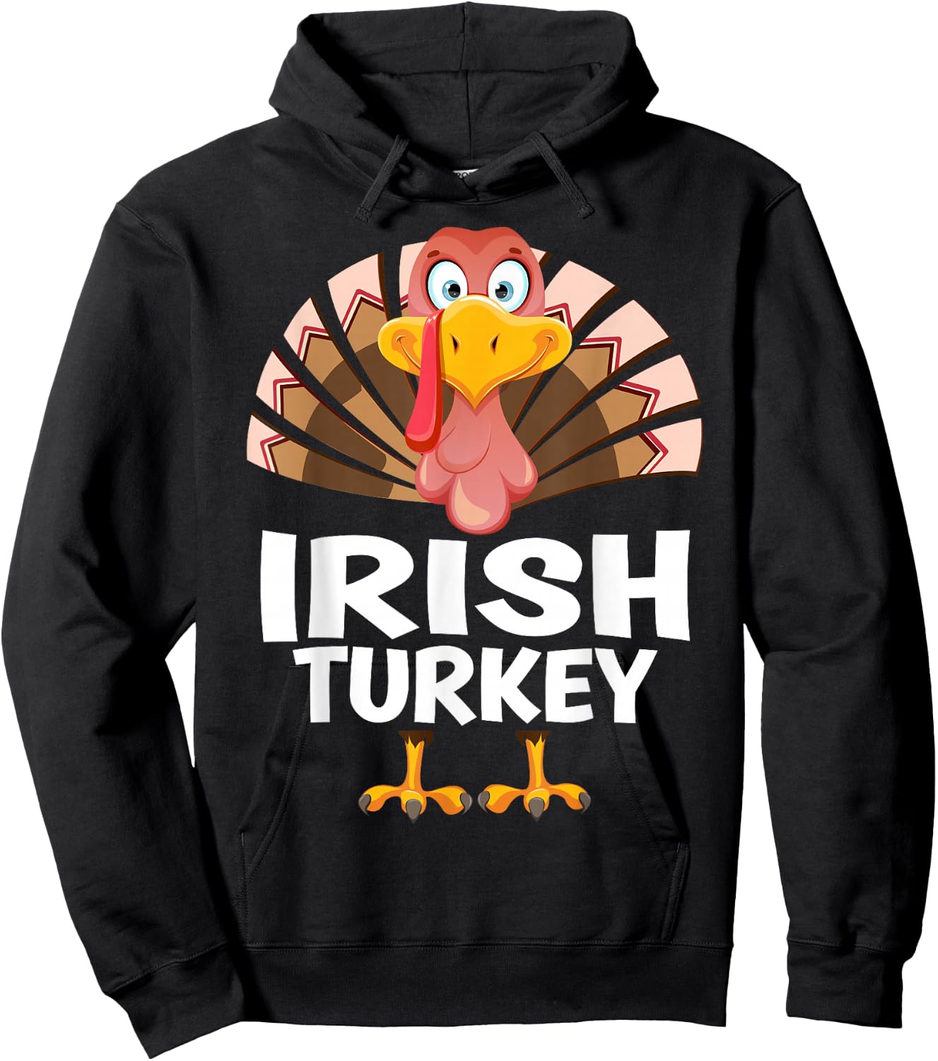 Thanksgiving Irish Turkey Matching Pajama Hoodie - Hoodie | Black
