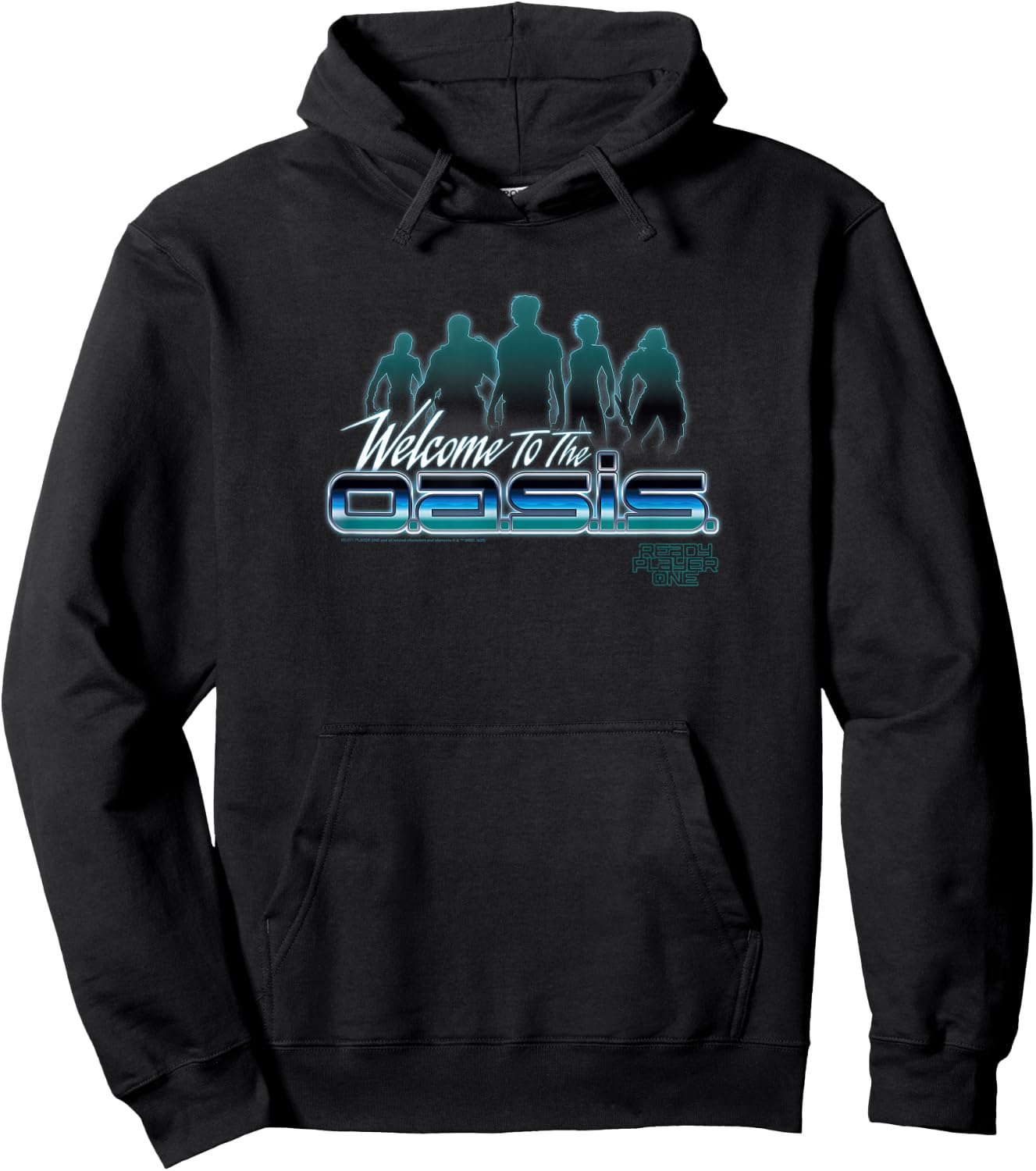 Ready Player One Welcome To The Oasis Text Hoodie - Hoodie | Black
