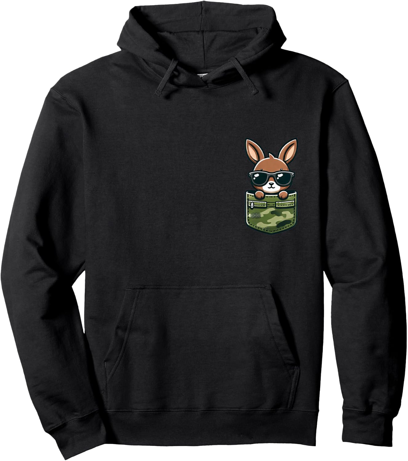 Easter Bunny Rabbit Sunglasses Pocket Boys Kids Hoodie - Hoodie | Black