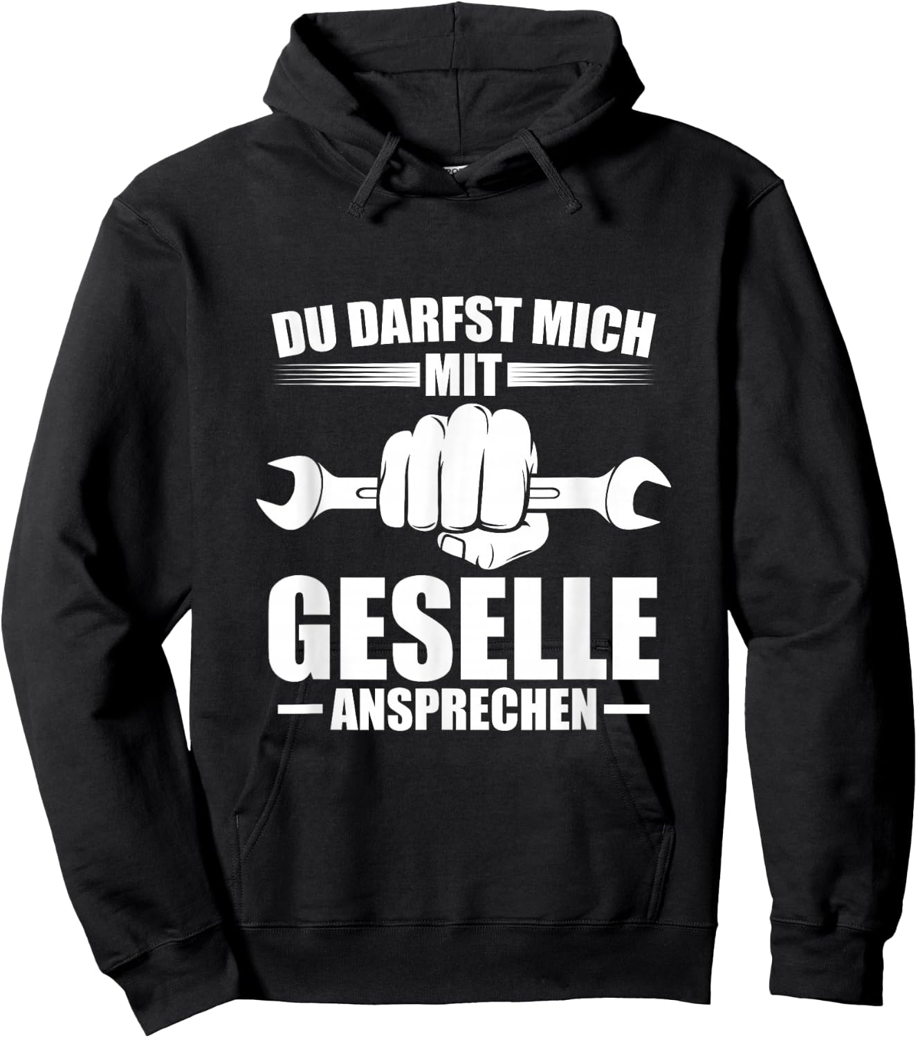 Men's with German Text "Bestandene Gesell" [German Language], black, s Hoodie - Hoodie | Black