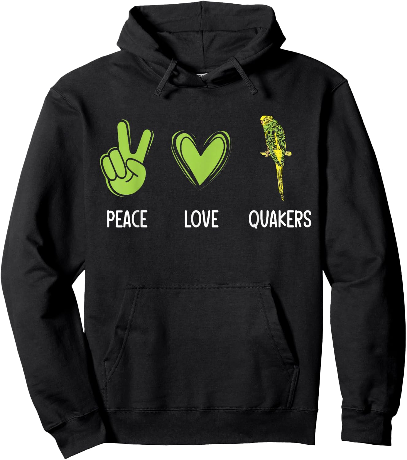 Quaker Parrot Mom Quaker Parrot Green Quaker Parrot Hoodie - Hoodie | Black