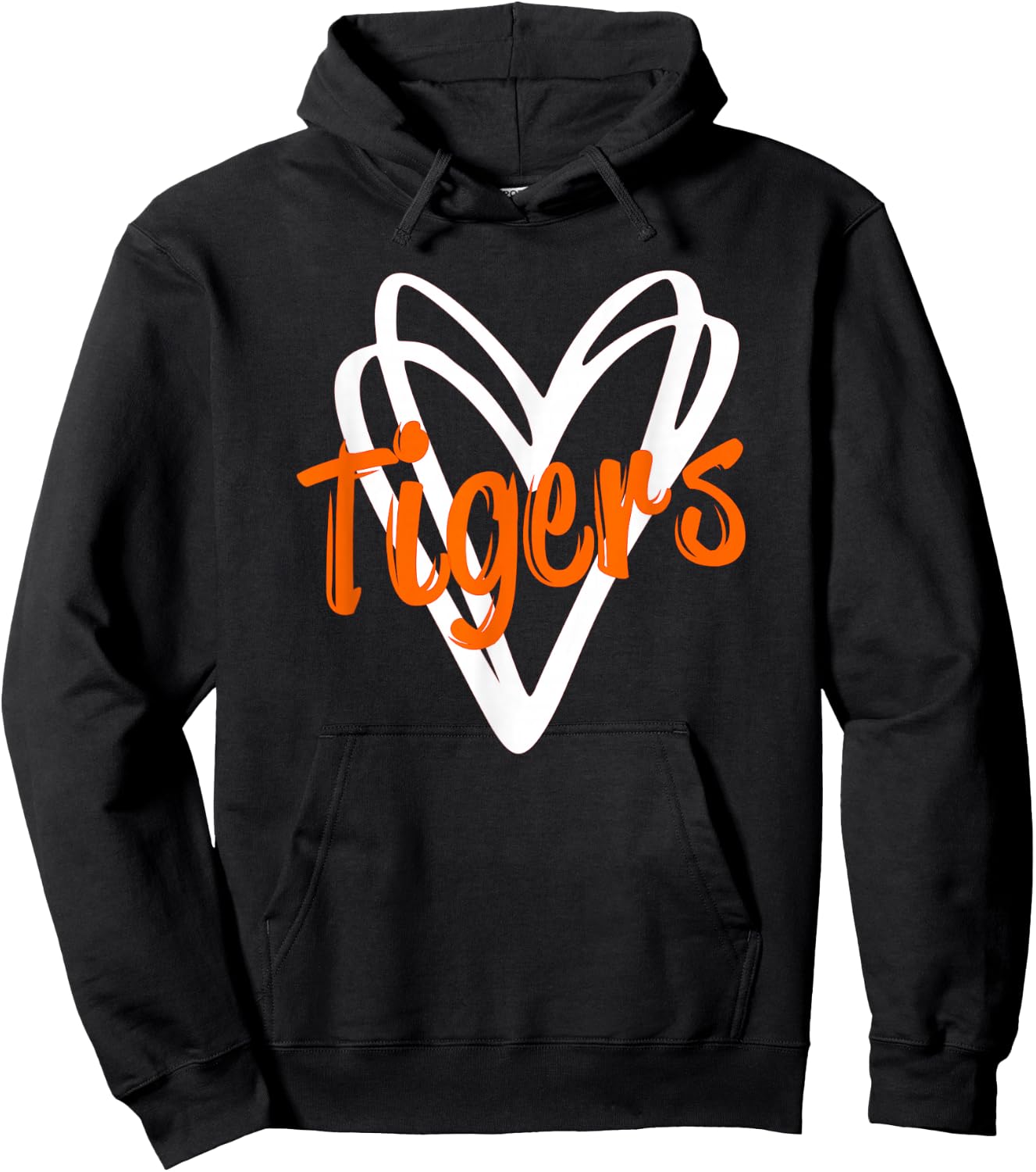 Tigers School Sports Fan Team Spirit Mascot Cute Hoodie - Hoodie | Black