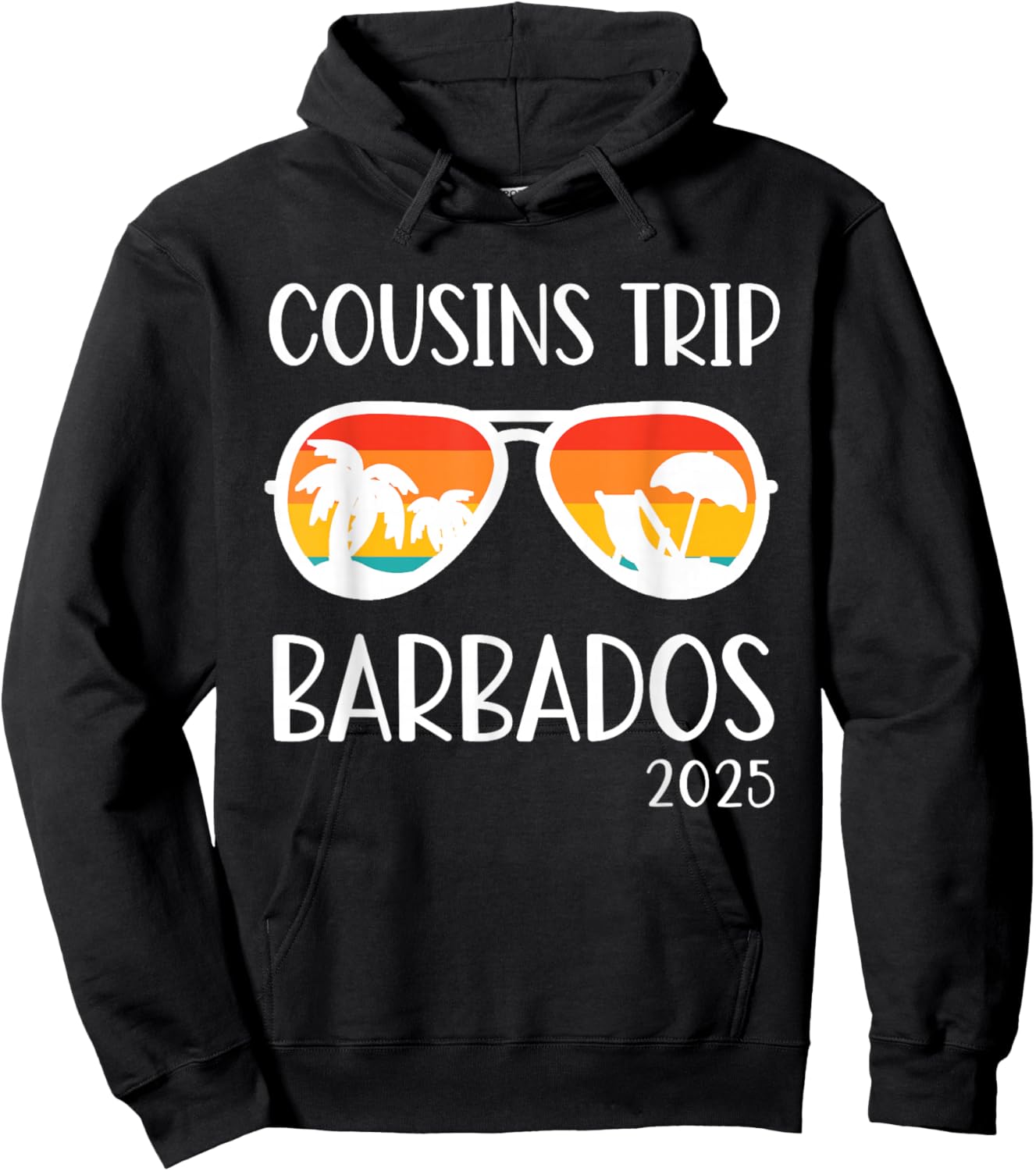 Cousins Trip Barbados Caribbean 2025 Weekend Family Reunion Hoodie - Hoodie | Black