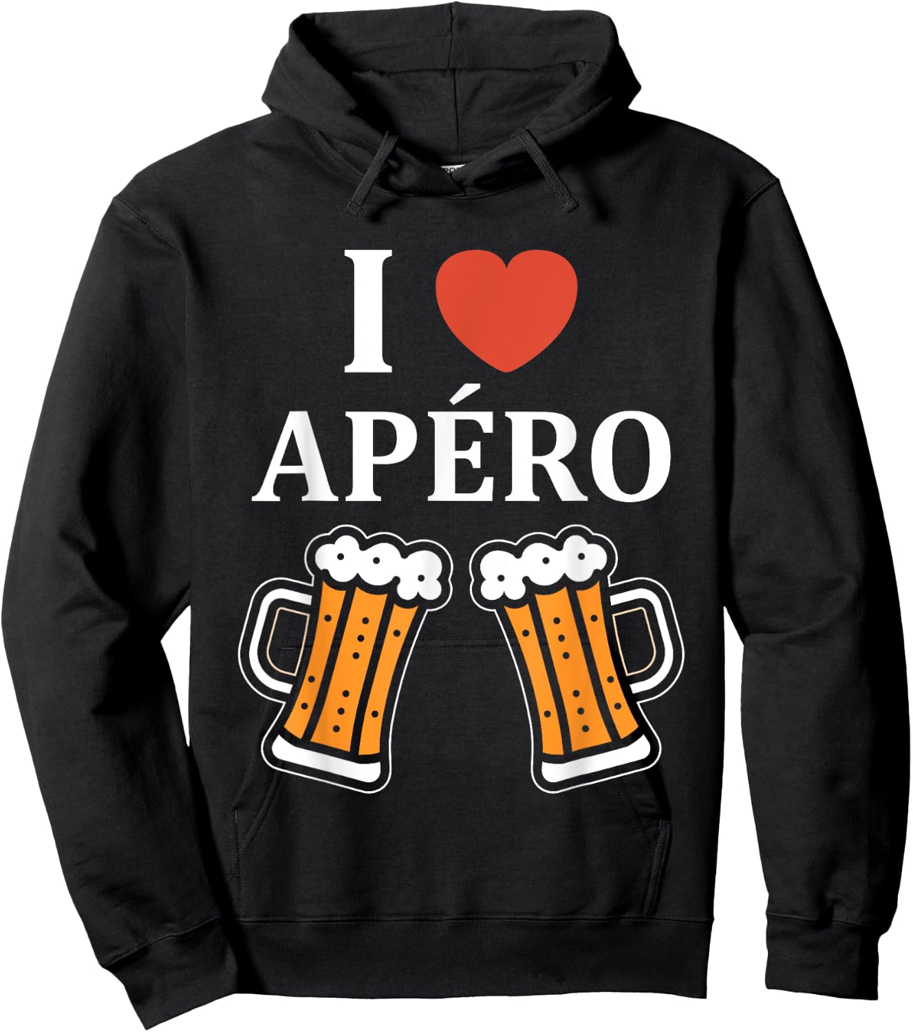Funny Quote Aperitif Funny Love I Love Aperitif Hoodie - Hoodie | Black