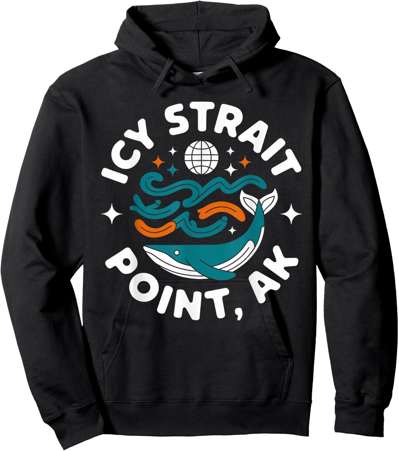 Icy Strait Point, AK Shirt Alaska Adventure Moose Hoodie - Hoodie | Black