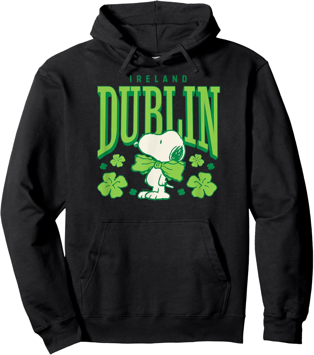 Peanuts - Snoopy St. Patrick's Day Dublin Ireland Hoodie - Hoodie | Black