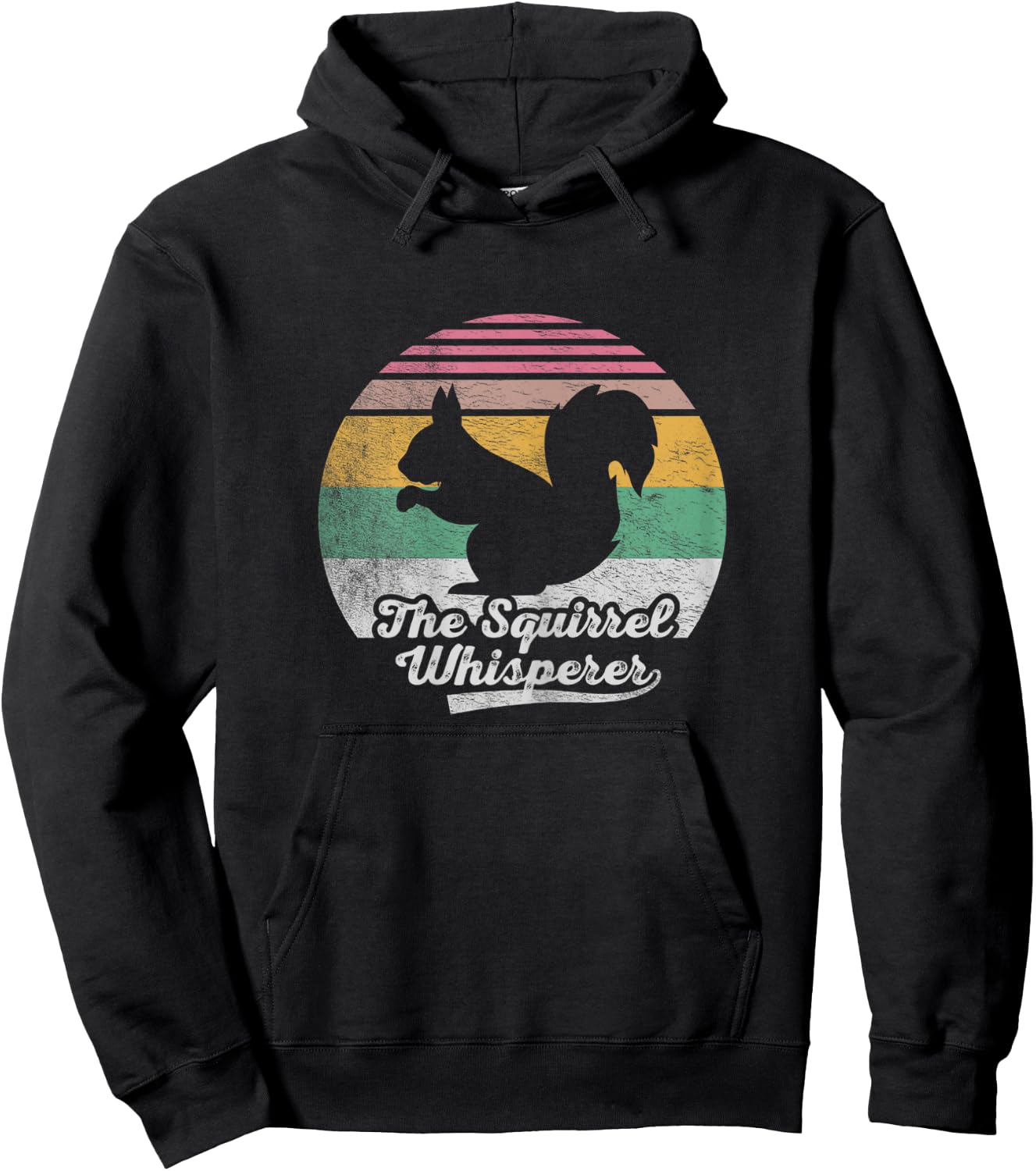 Retro Vintage Squirrel Lover Squirrel Whisperer Hoodie - Hoodie | Black