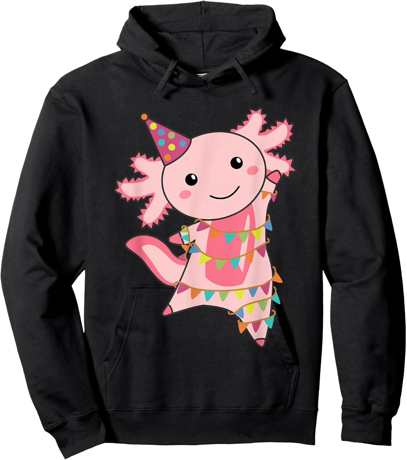 Axolotl Birthday for Children a Birthday Axolotl Hoodie - Hoodie | Black