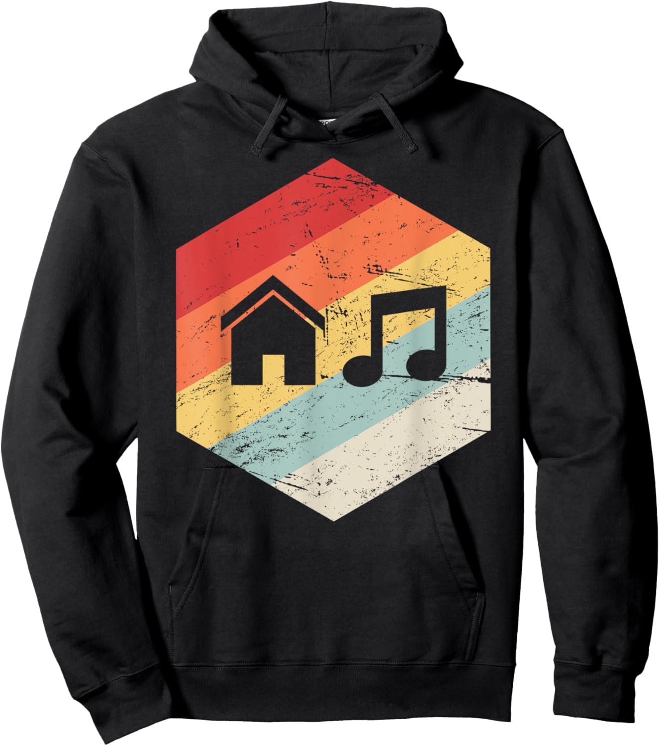 Vintage Retro House Music Hoodie - Hoodie | Black