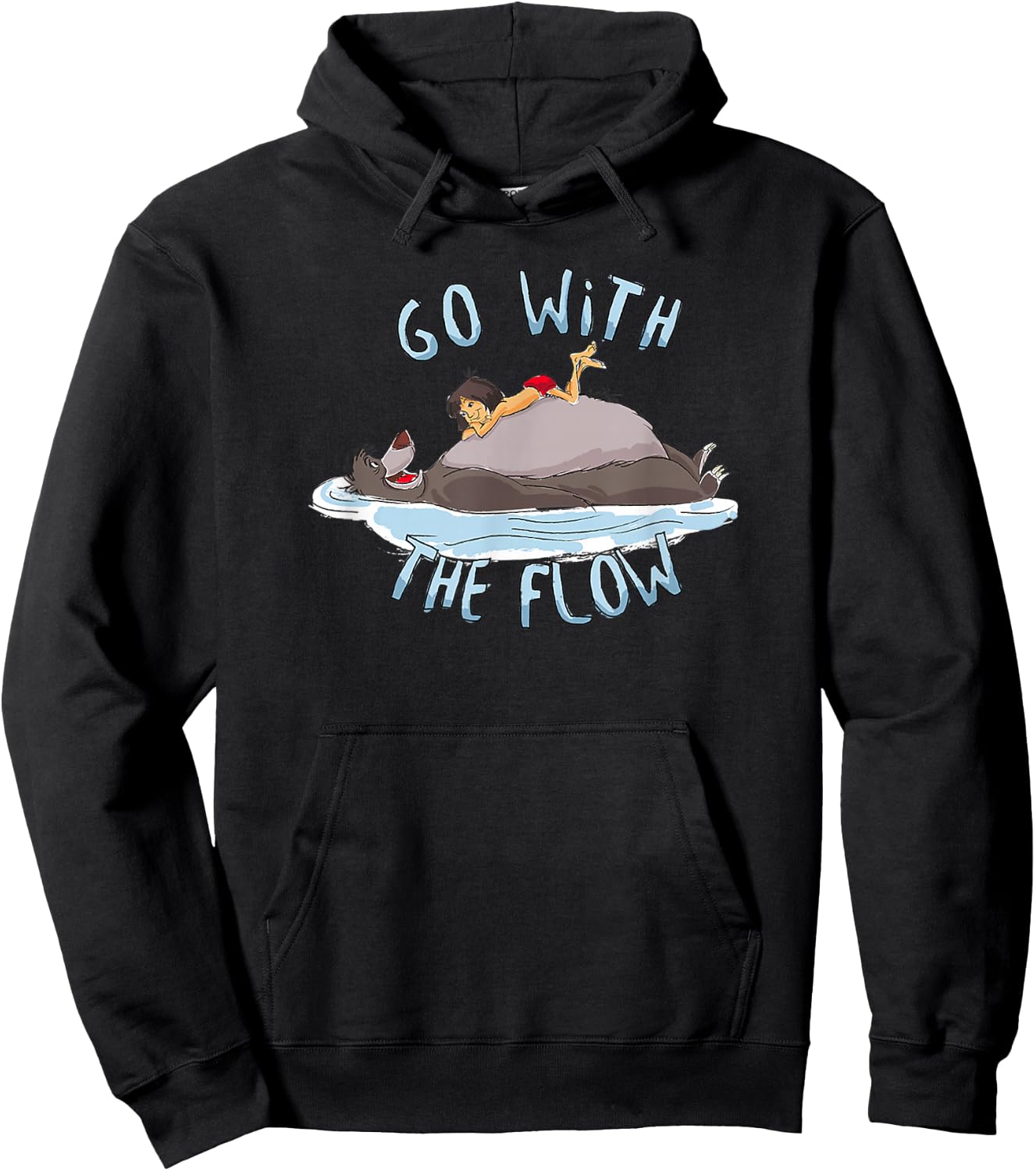 Disney The Jungle Book Mowgli & Baloo Go with The Flow Hoodie - Hoodie | Black