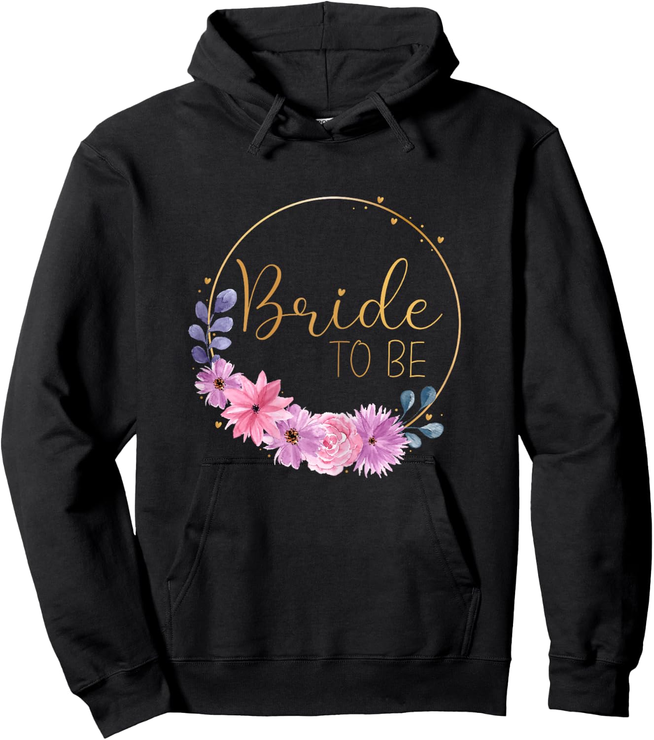 Bride to be Junggesellenabschied Hochzeit rosa Blumen Hoodie - Hoodie | Black