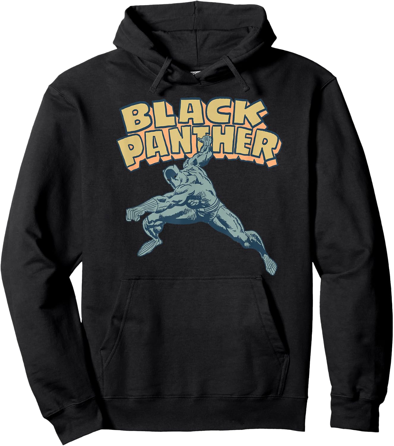 Amazon Essentials Men's MARVEL BLACK PANTHER COMIC POSE , Black, Small Hoodie - Hoodie | Black