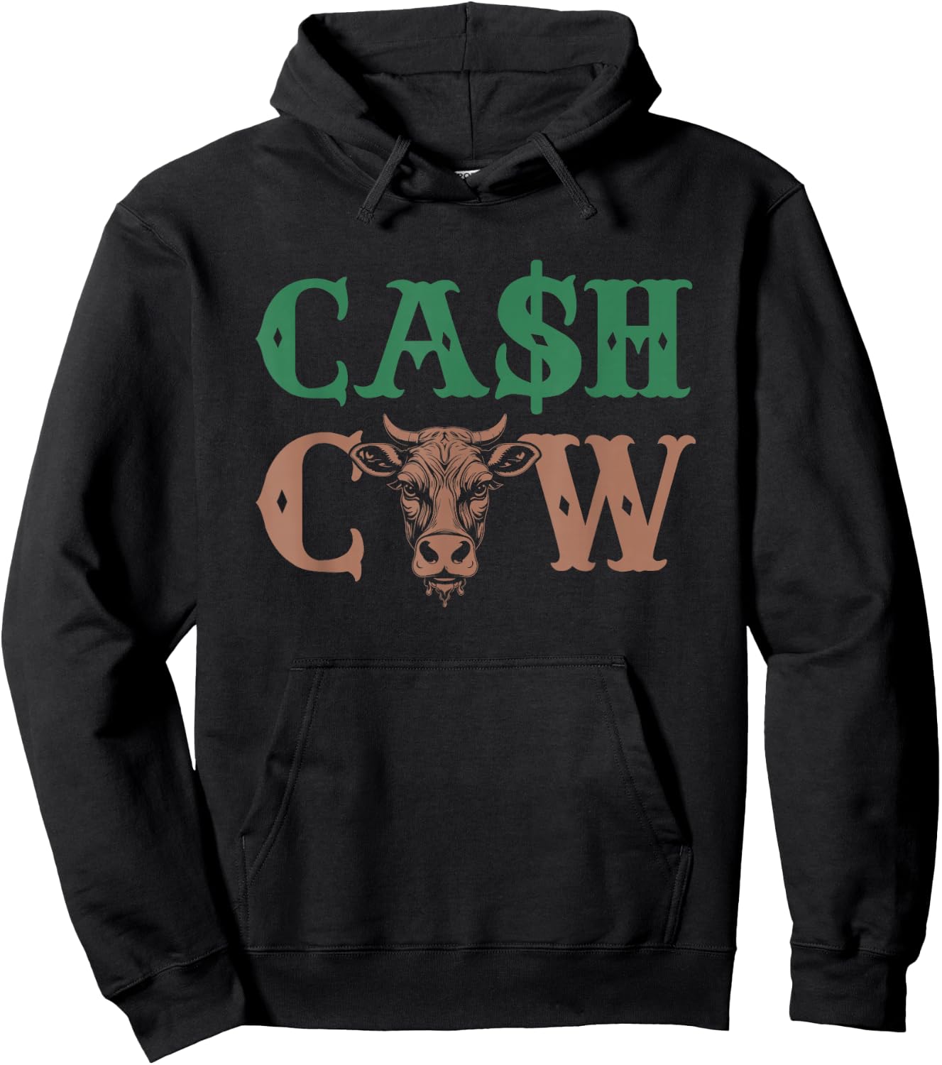Cash Cow Funny Successful Business Money Hoodie - Hoodie | Black
