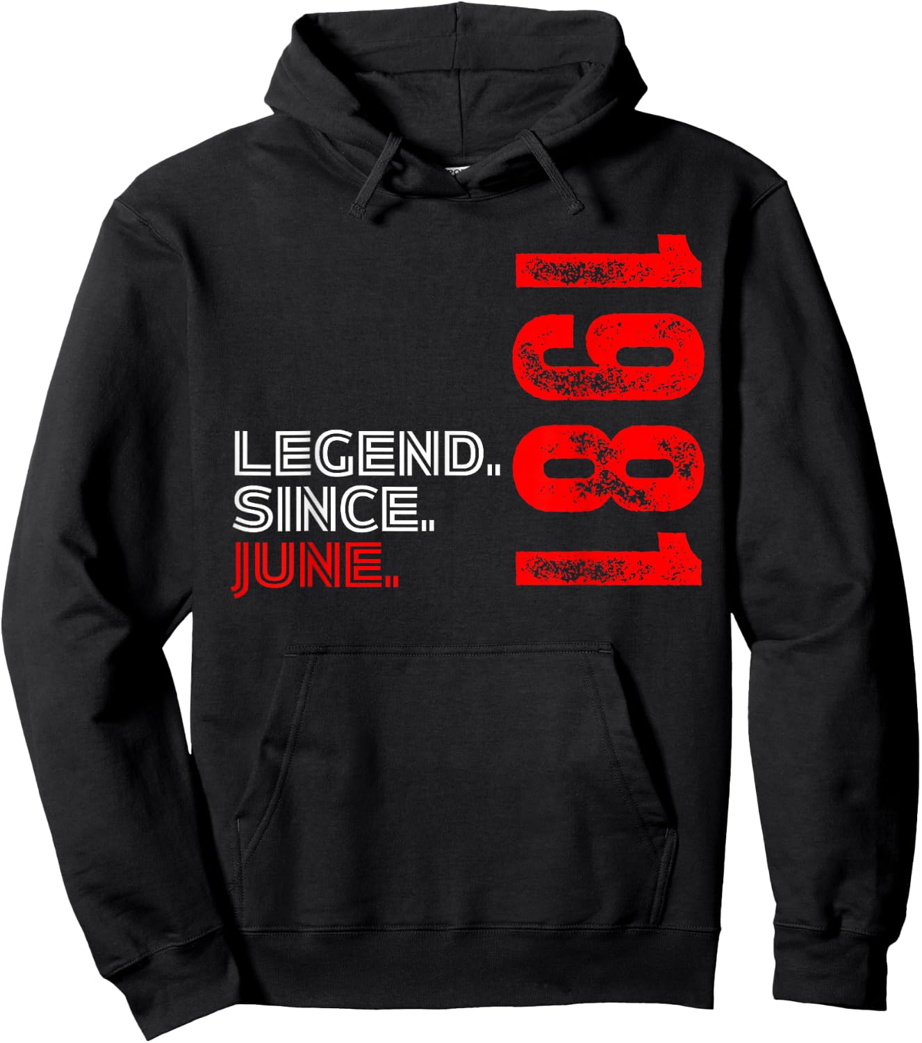 Born In June 1981 Vintage Birthday Legend Since June 1981 Hoodie - Hoodie | Black