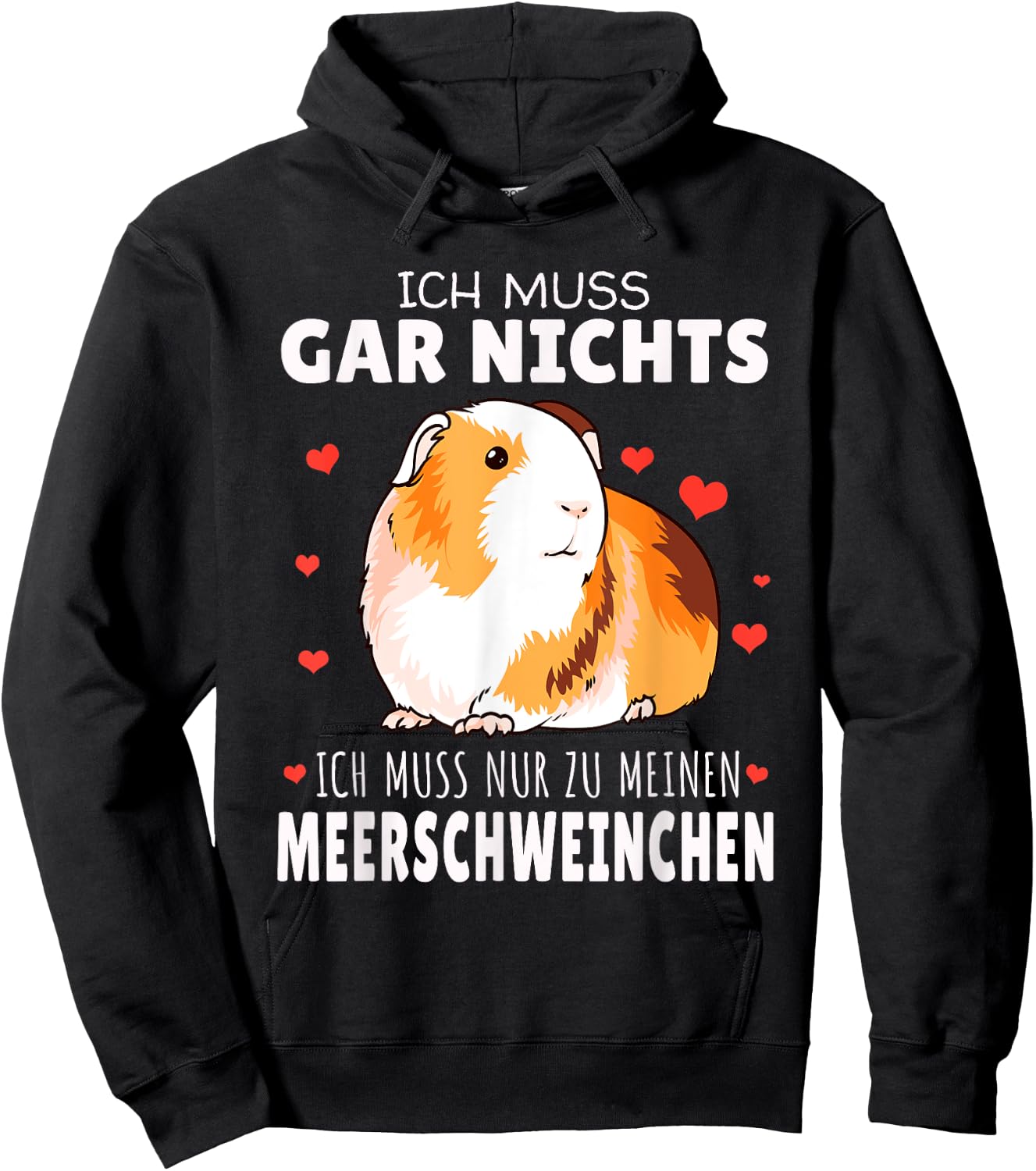 Ich muss nur zu meinen Meerschweinchen Hoodie - Hoodie | Black
