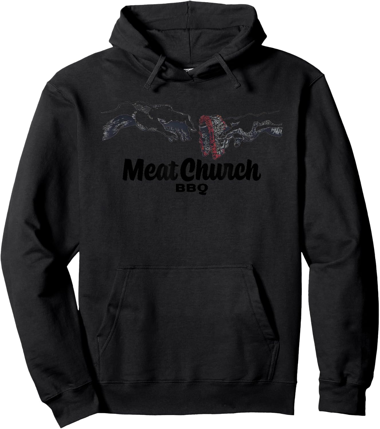 Hands Of Brisket Meat Church Bbq Hoodie - Hoodie | Black