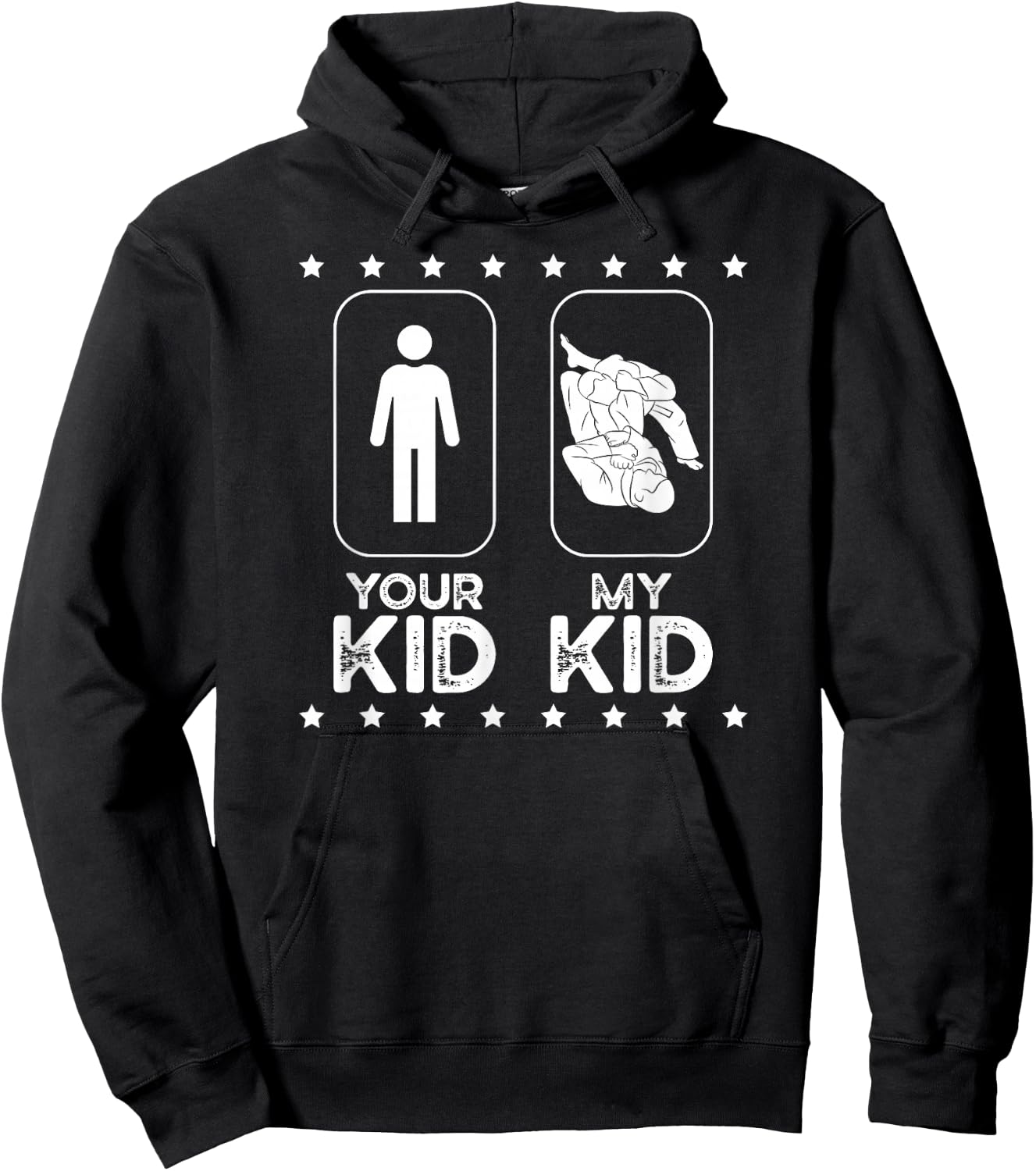 My Kid Jiu-Jitsu Dad Jiu-Jitsu Fighter Father BJJ Dad Hoodie - Hoodie | Black