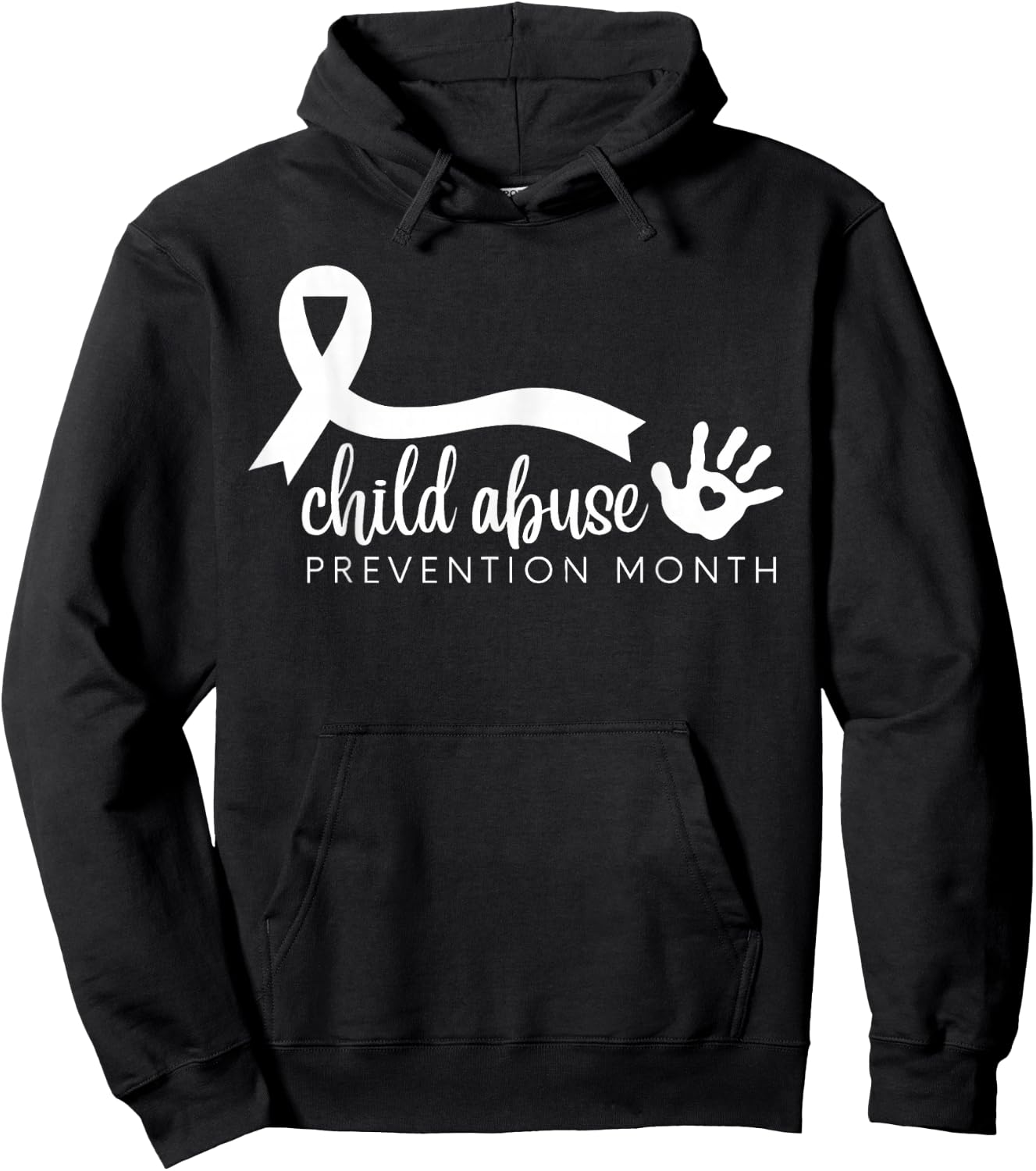 In April We Wear Blue Cool Child Abuse Prevention Awareness Hoodie - Hoodie | Black