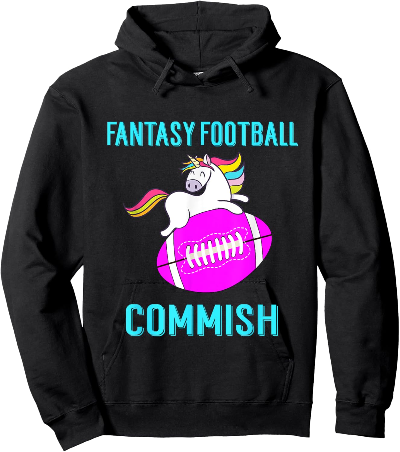 Unicorn Fantasy Football Commissioner Hoodie - Hoodie | Black