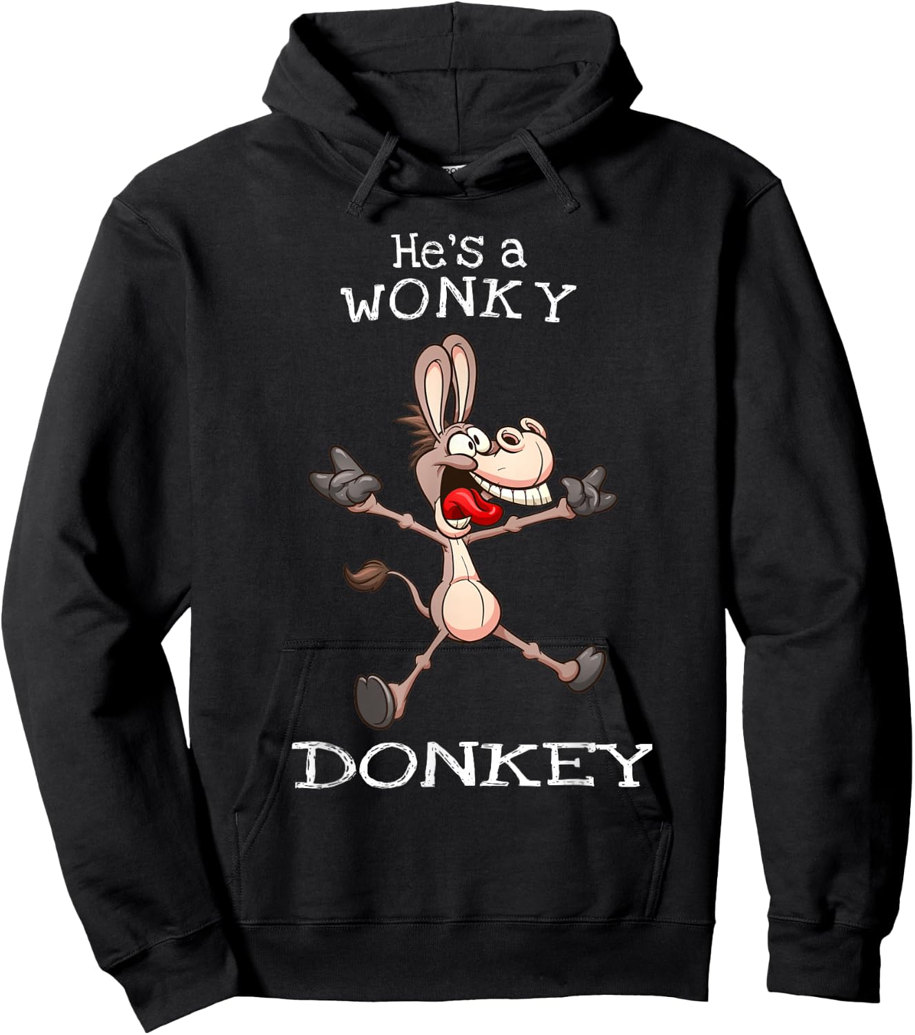 He's A Wonky Donkey T shirt - Wonky Donkey Fun Gift Kids Hoodie - Hoodie | Black