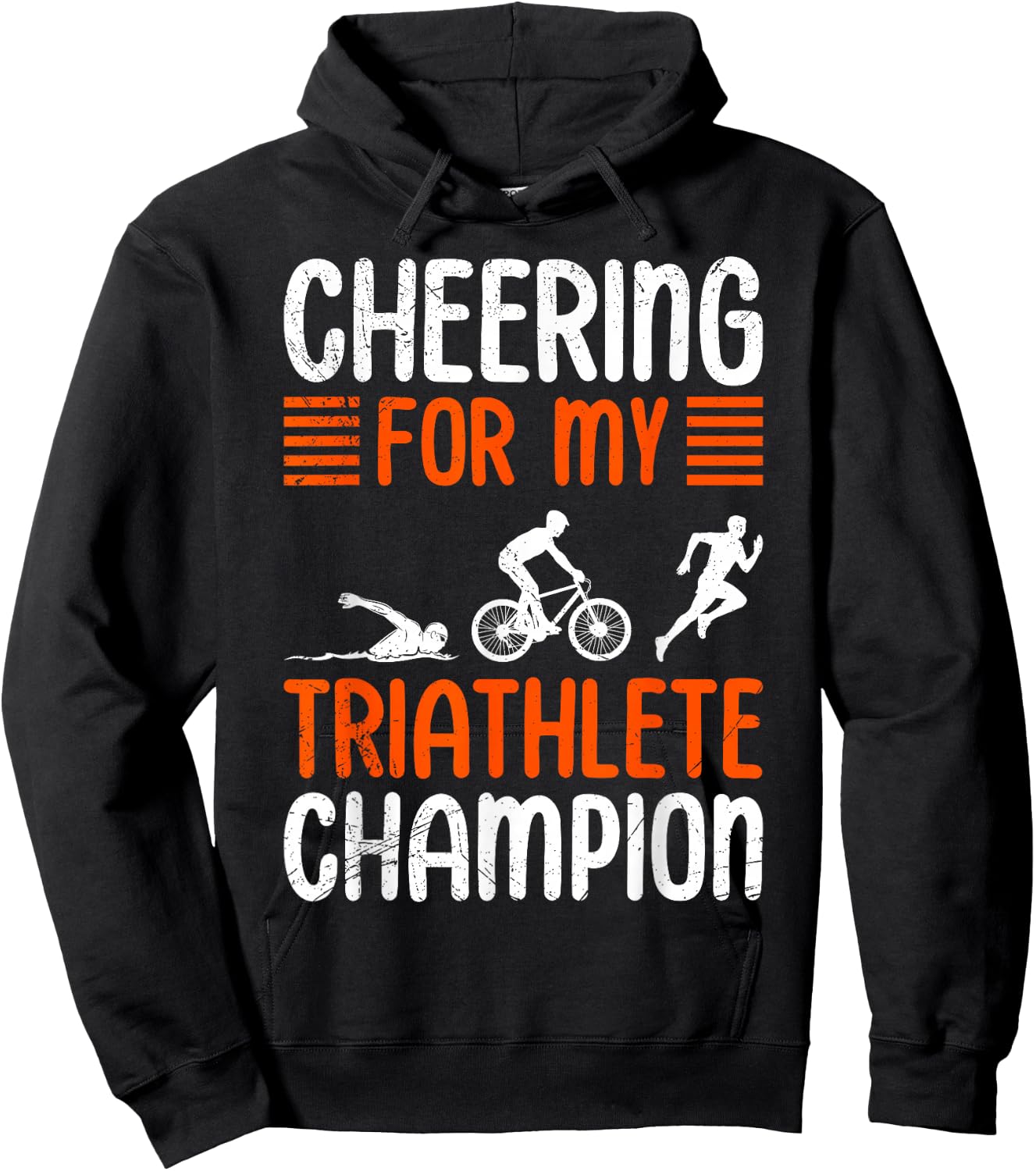 Triathlon ANFEUERN MEINES LIEBLINGS TRIATHLETEN Lustiges Hoodie - Hoodie | Black