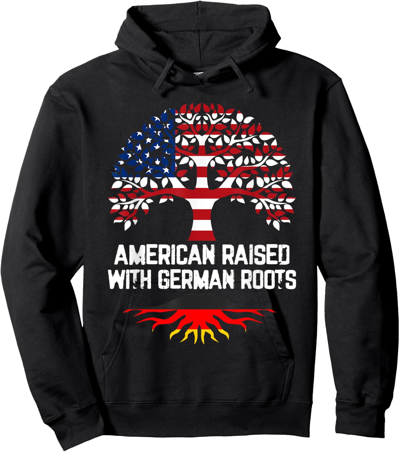 American raised with German roots American Hoodie - Hoodie | Black