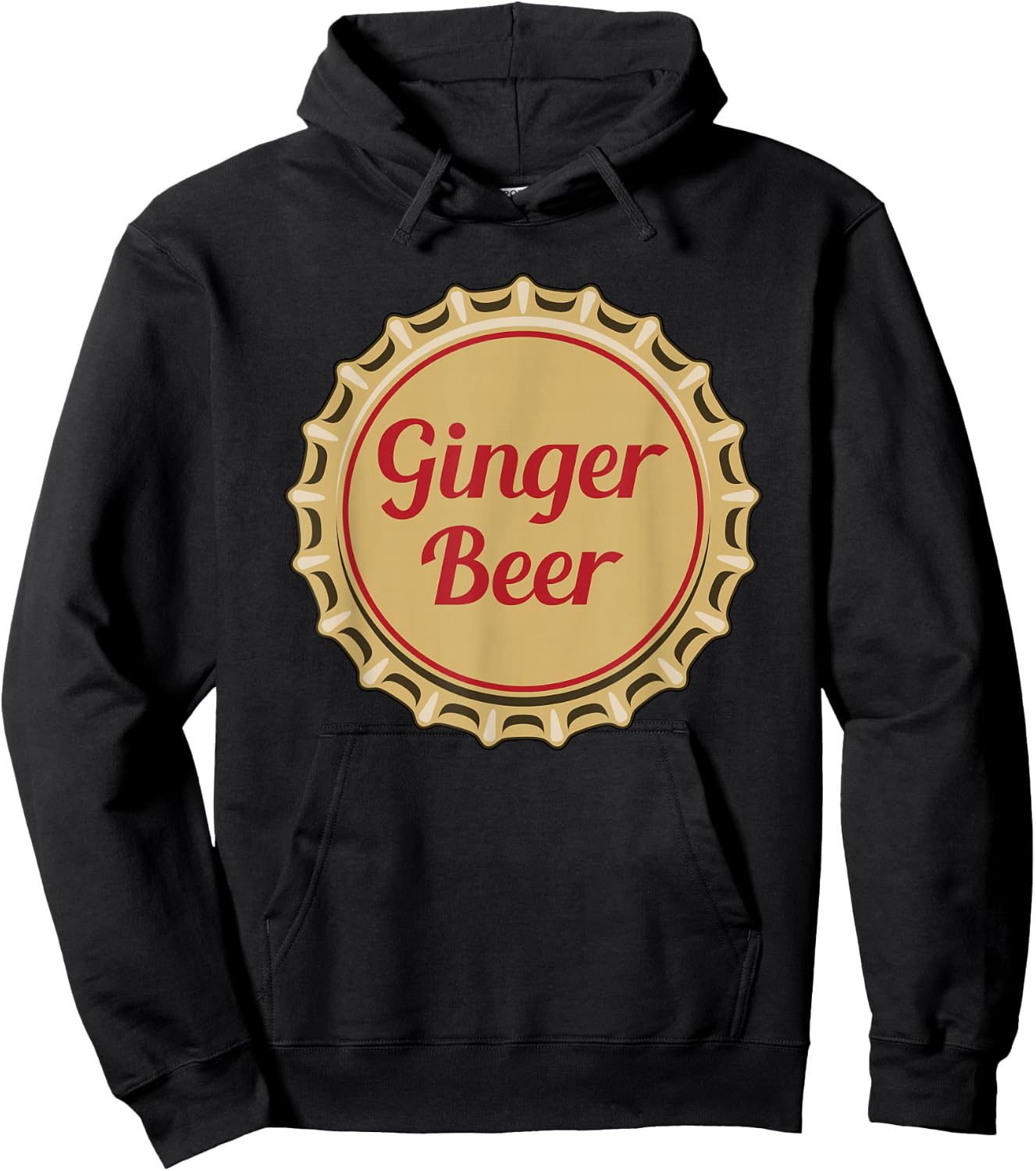 Ginger Beer Fizzy Water Bottle Top Hoodie - Hoodie | Black