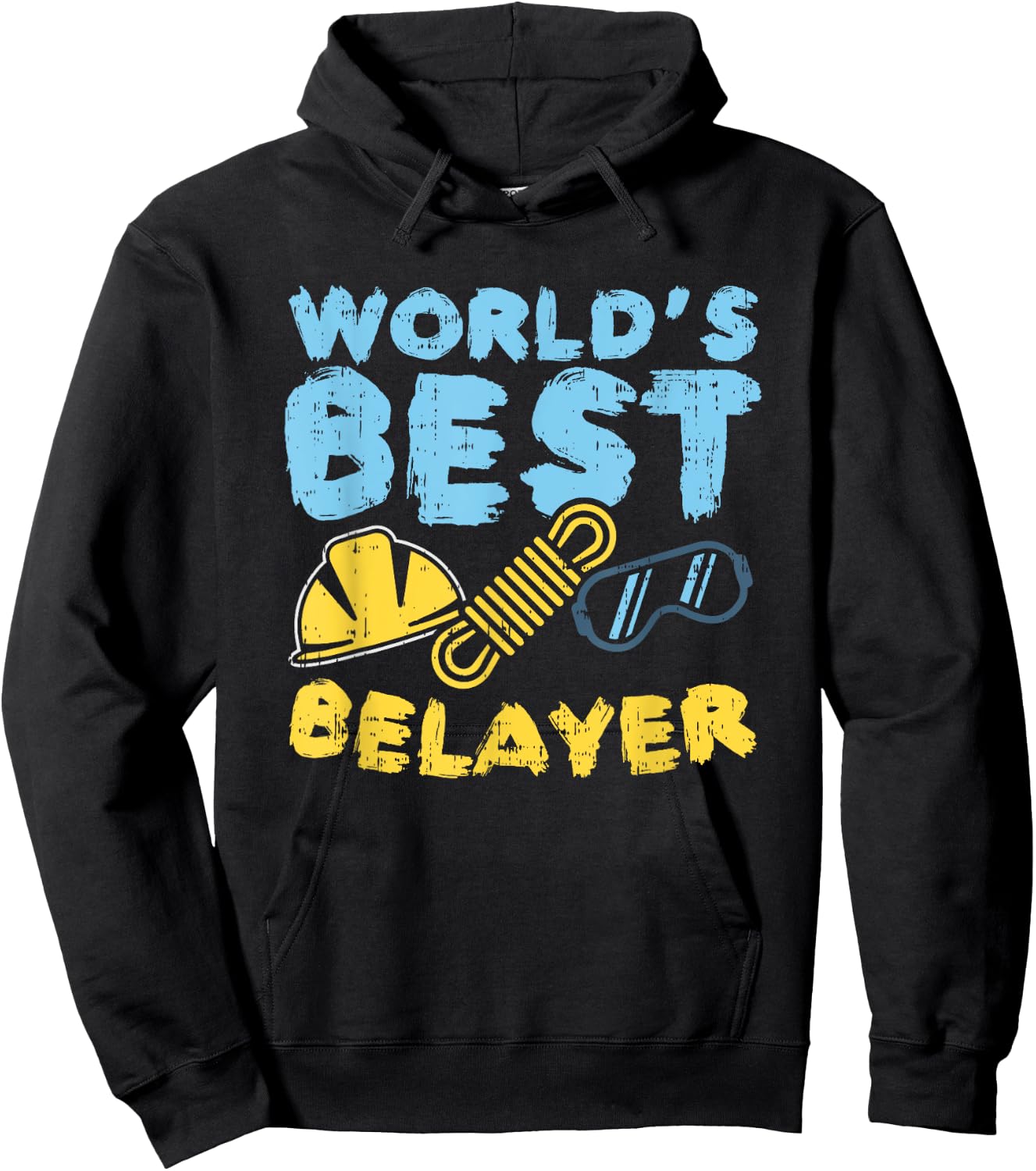 World's Best Belayer knows how to belay, Rockclimber Hoodie - Hoodie | Black