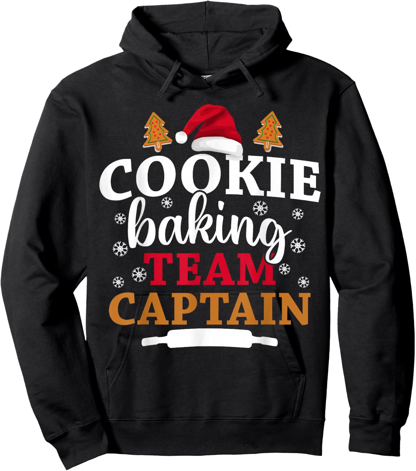 Baking Crew Christmas Cookie Baking Team Captain Hoodie - Hoodie | Black