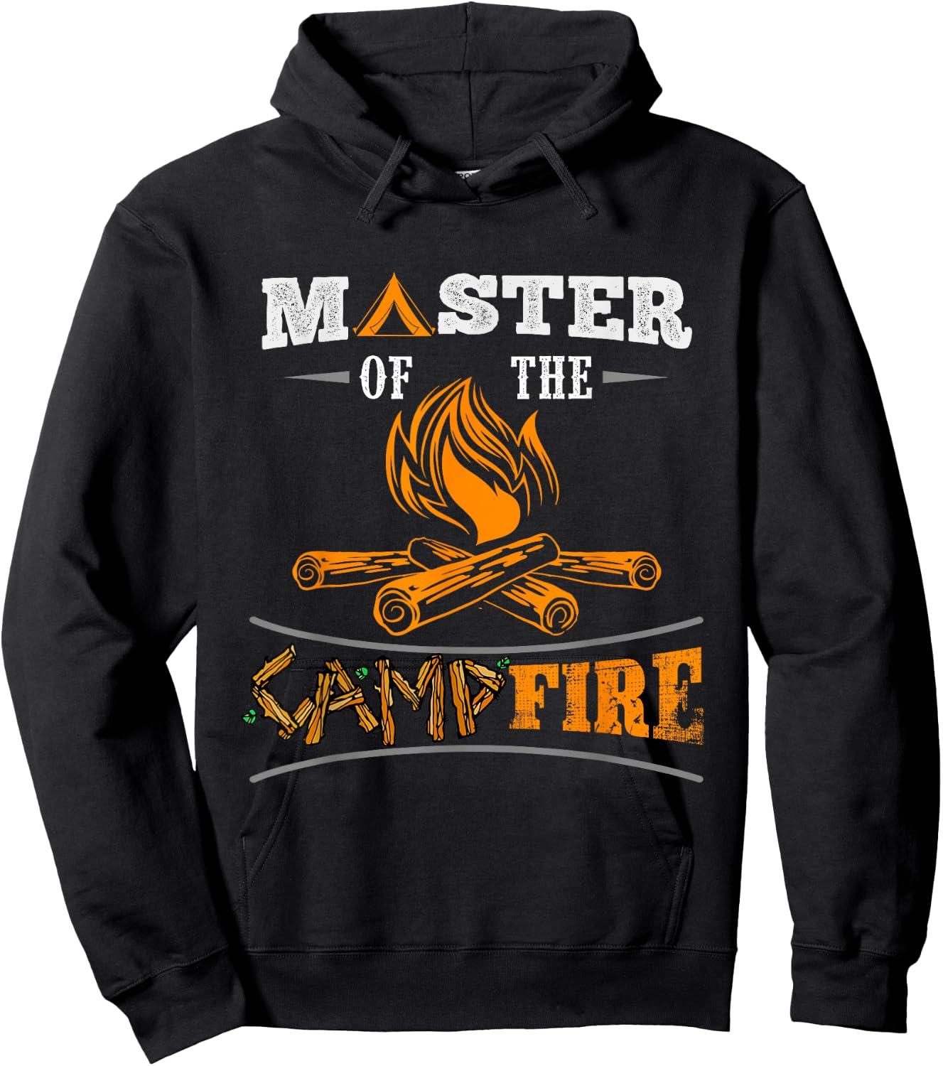Funny Master of the Campfire Men, Women and Youth Campers Hoodie - Hoodie | Black
