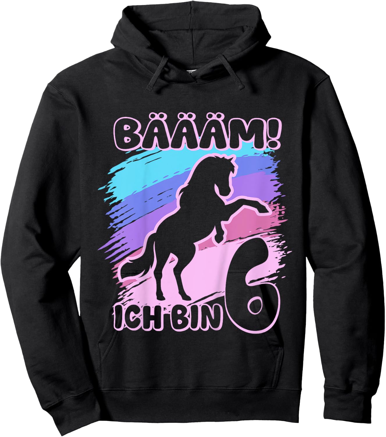 Kinder Bäm ich bin 6 | Schulkind | Einschulung Hoodie - Hoodie | Black