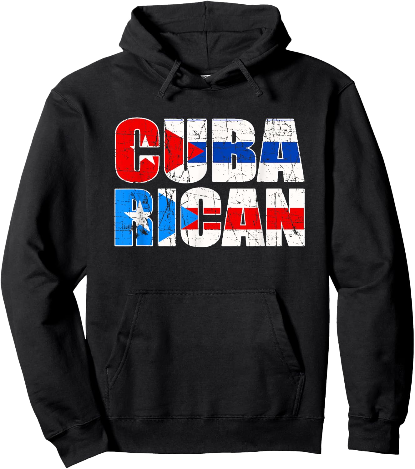 CubaRican Puerto Rico Cuba - Puerto Rican Hoodie - Hoodie | Black