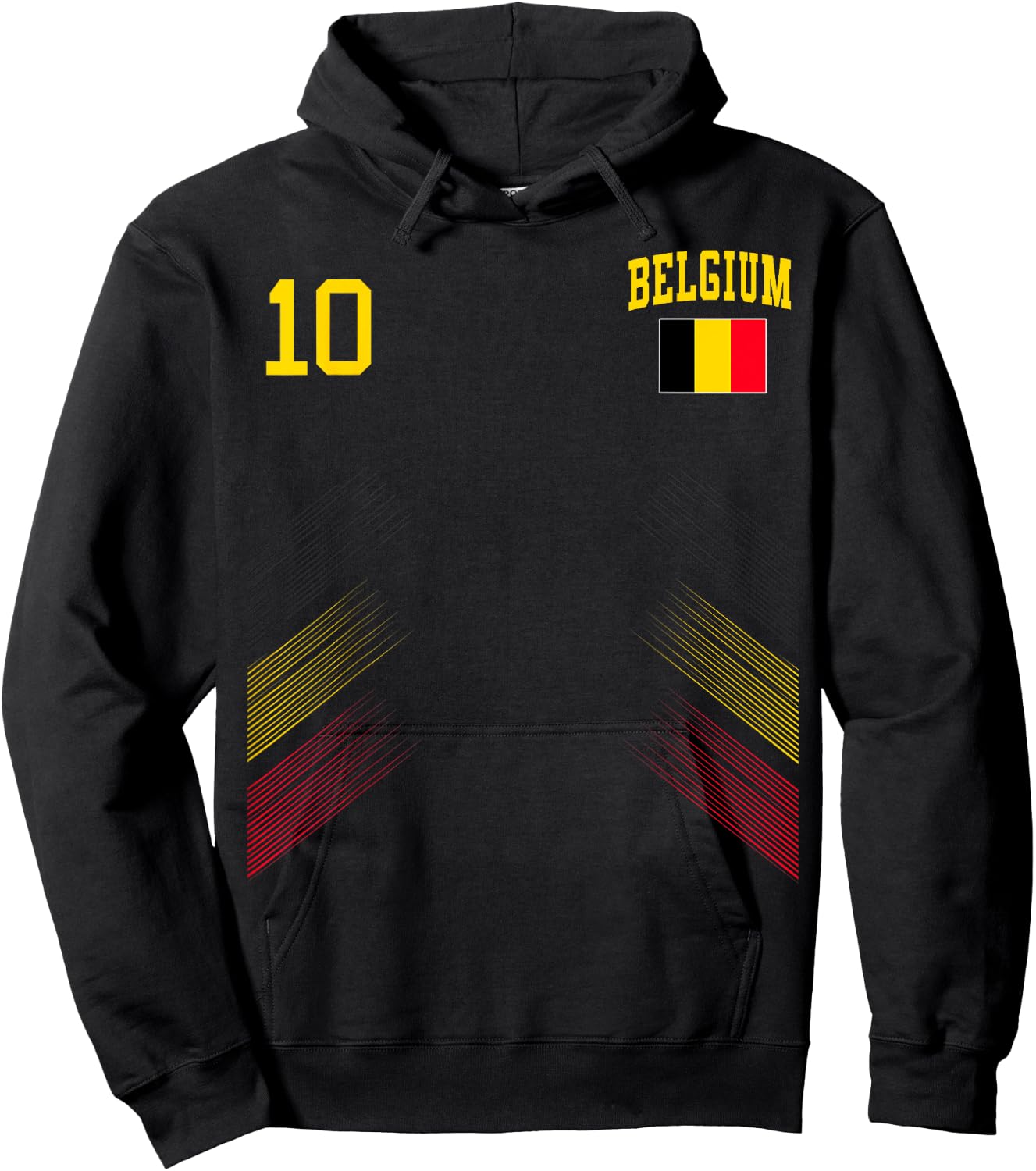 Belgien Fußball Fan Trikot Belgische Flagge Fußballliebhaber Hoodie - Hoodie | Black