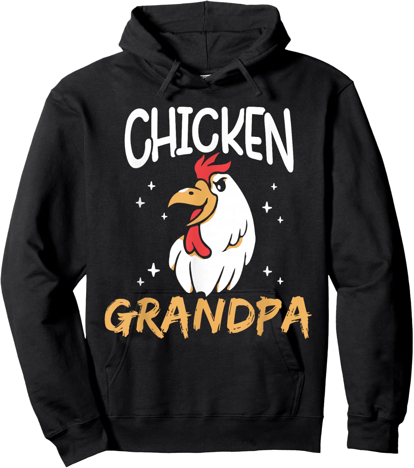 Chicken Grandpa Poultry Rooster Chickens Keeper Chicken Hoodie - Hoodie | Black